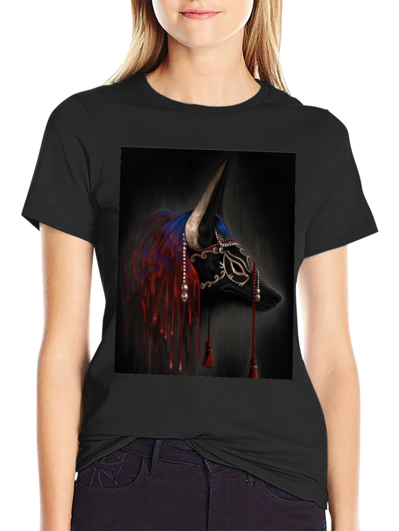 Mystic Bull Graphic Tee - Black