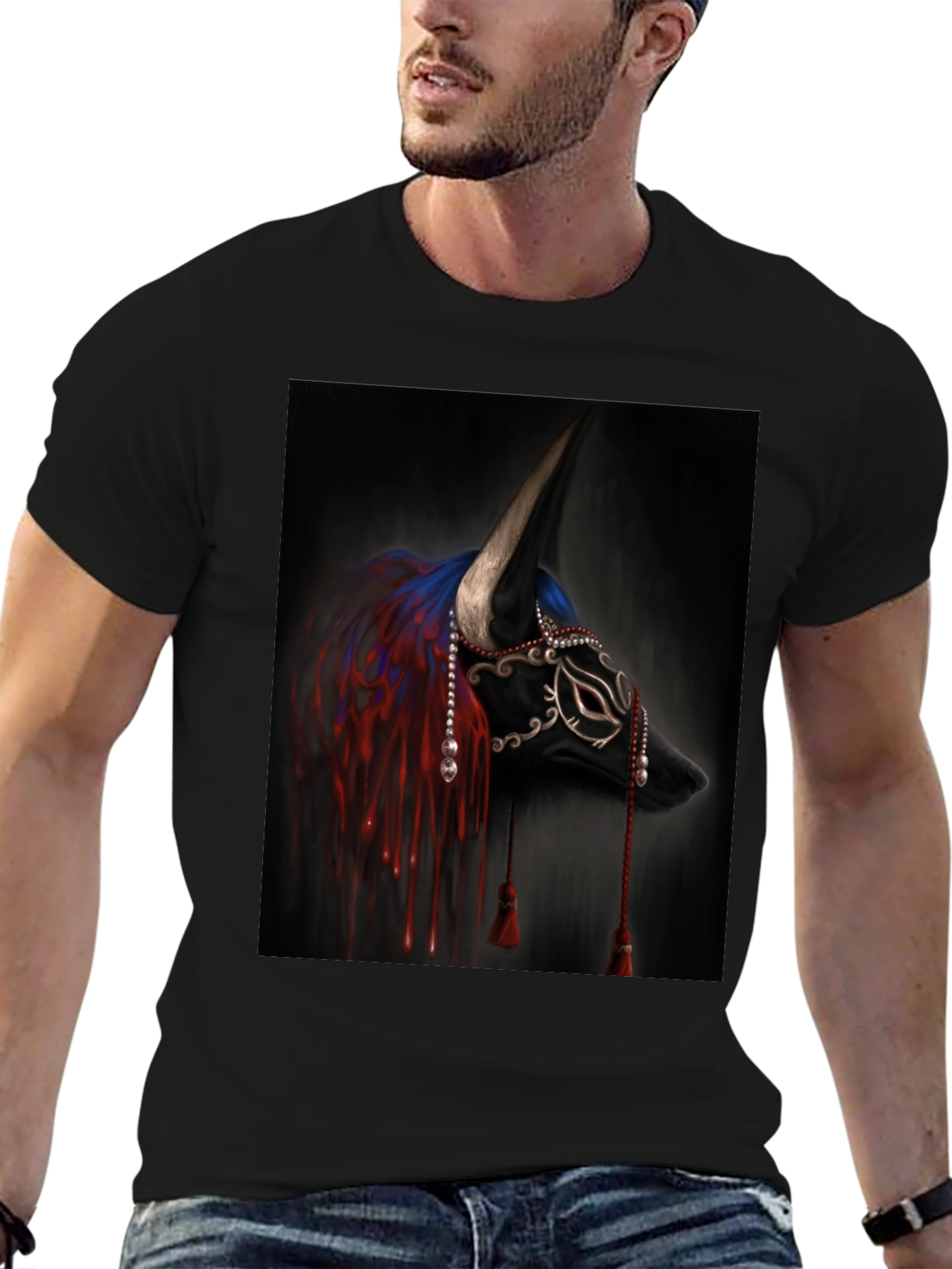 Mystic Bull Graphic Tee - Black