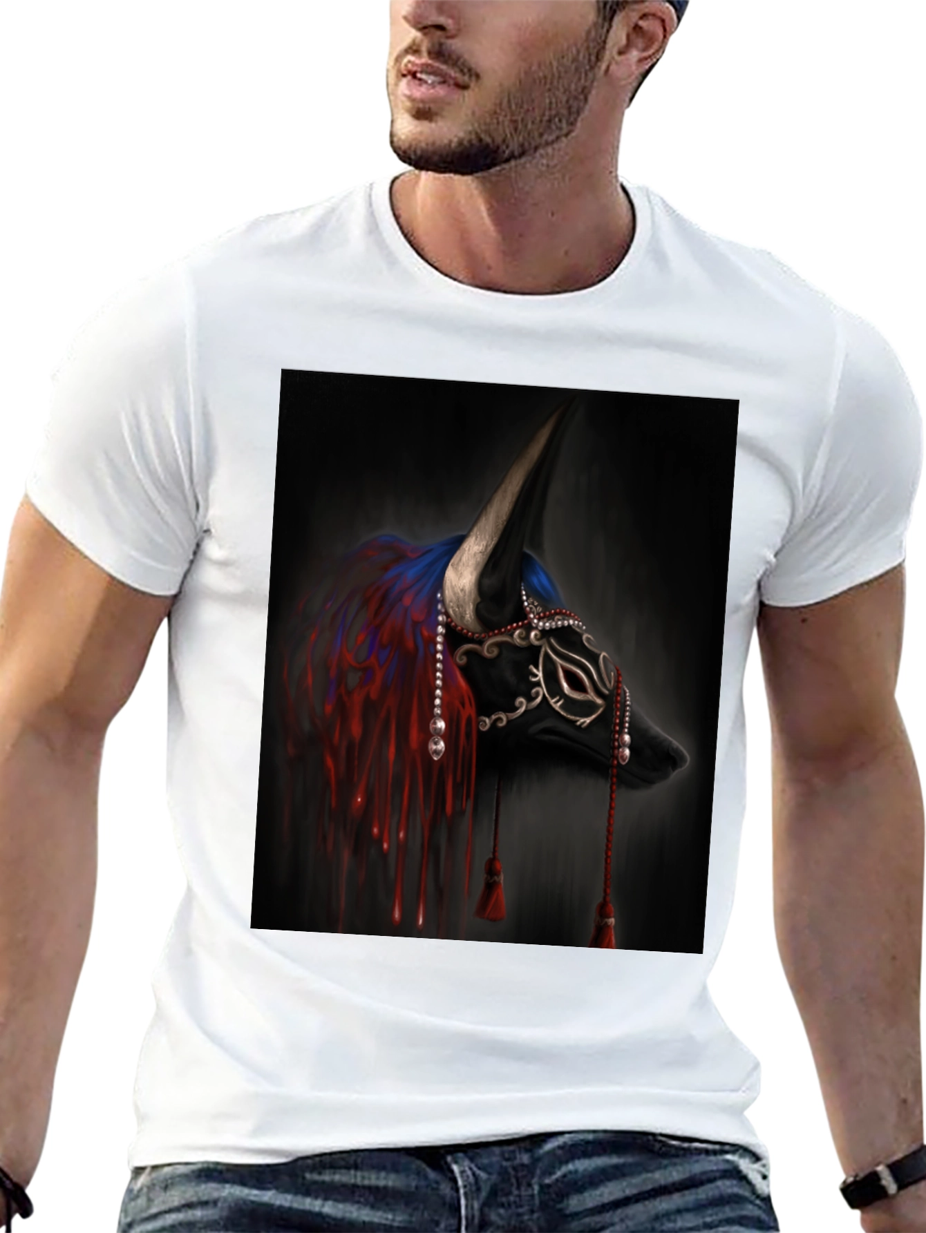 Mystic Bull Graphic Tee - Black