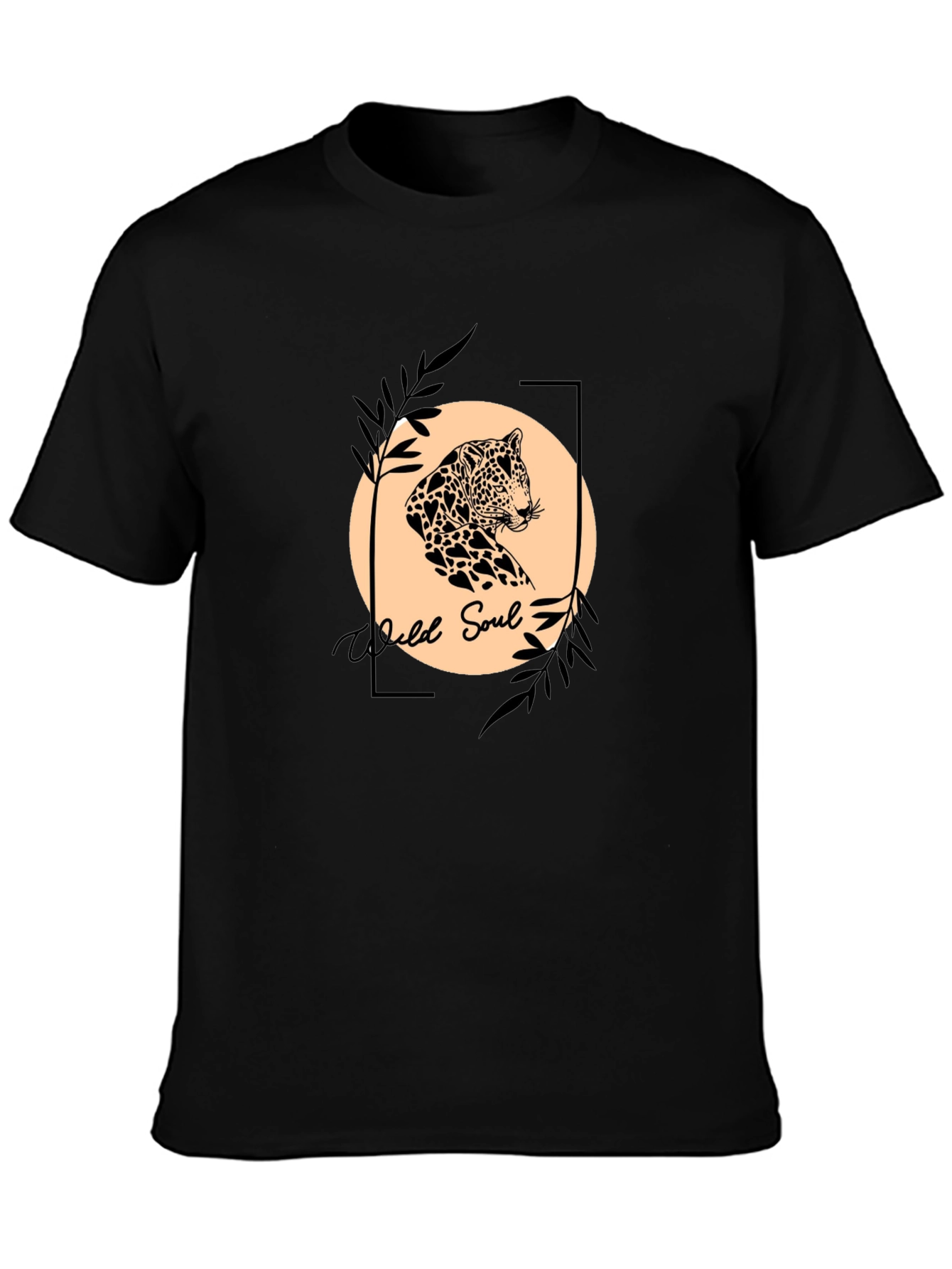 Wild Soul Graphic Tee - Leopard Print Design