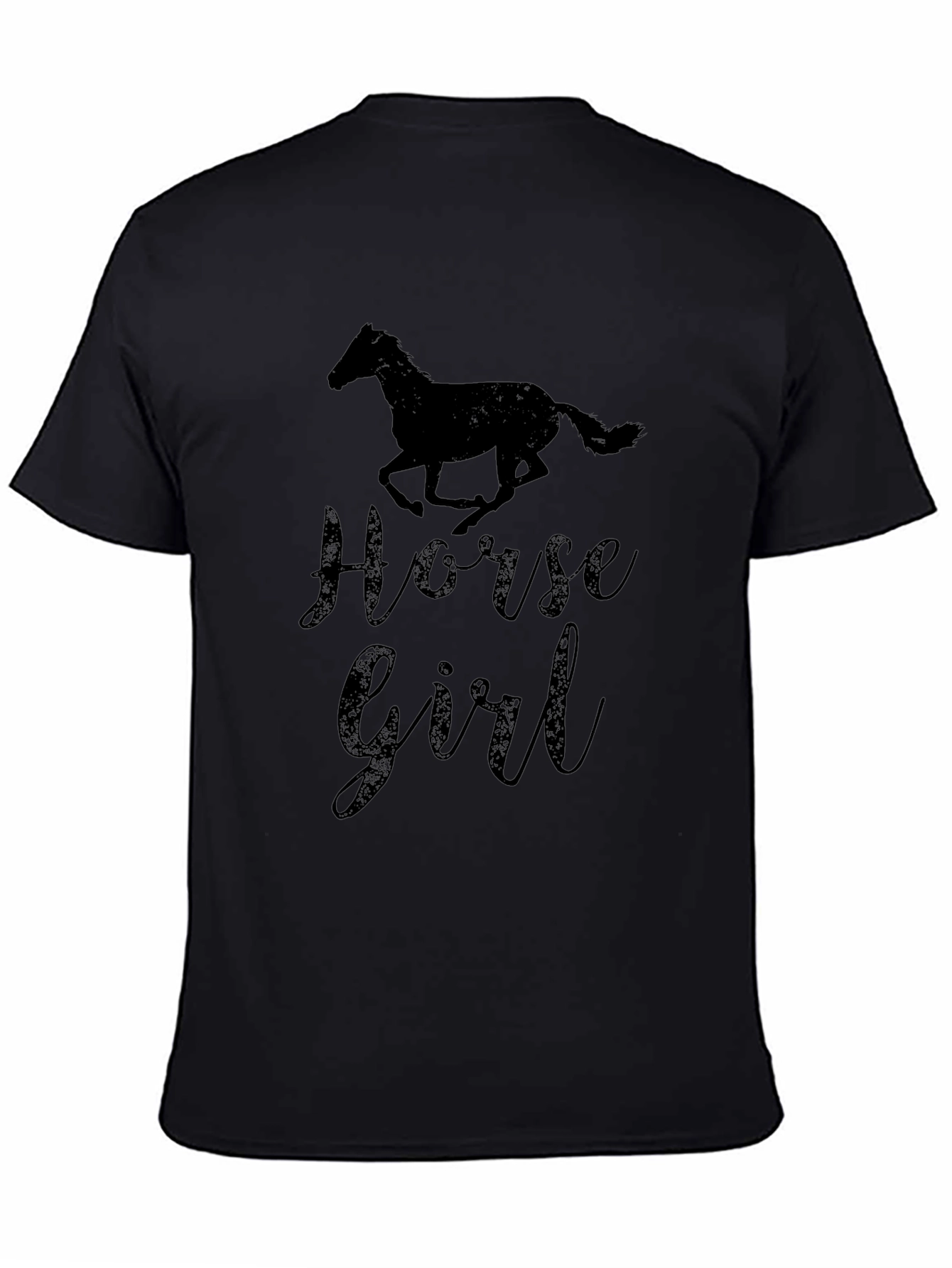 Horse Girl T-Shirt - Black Graphic Tee