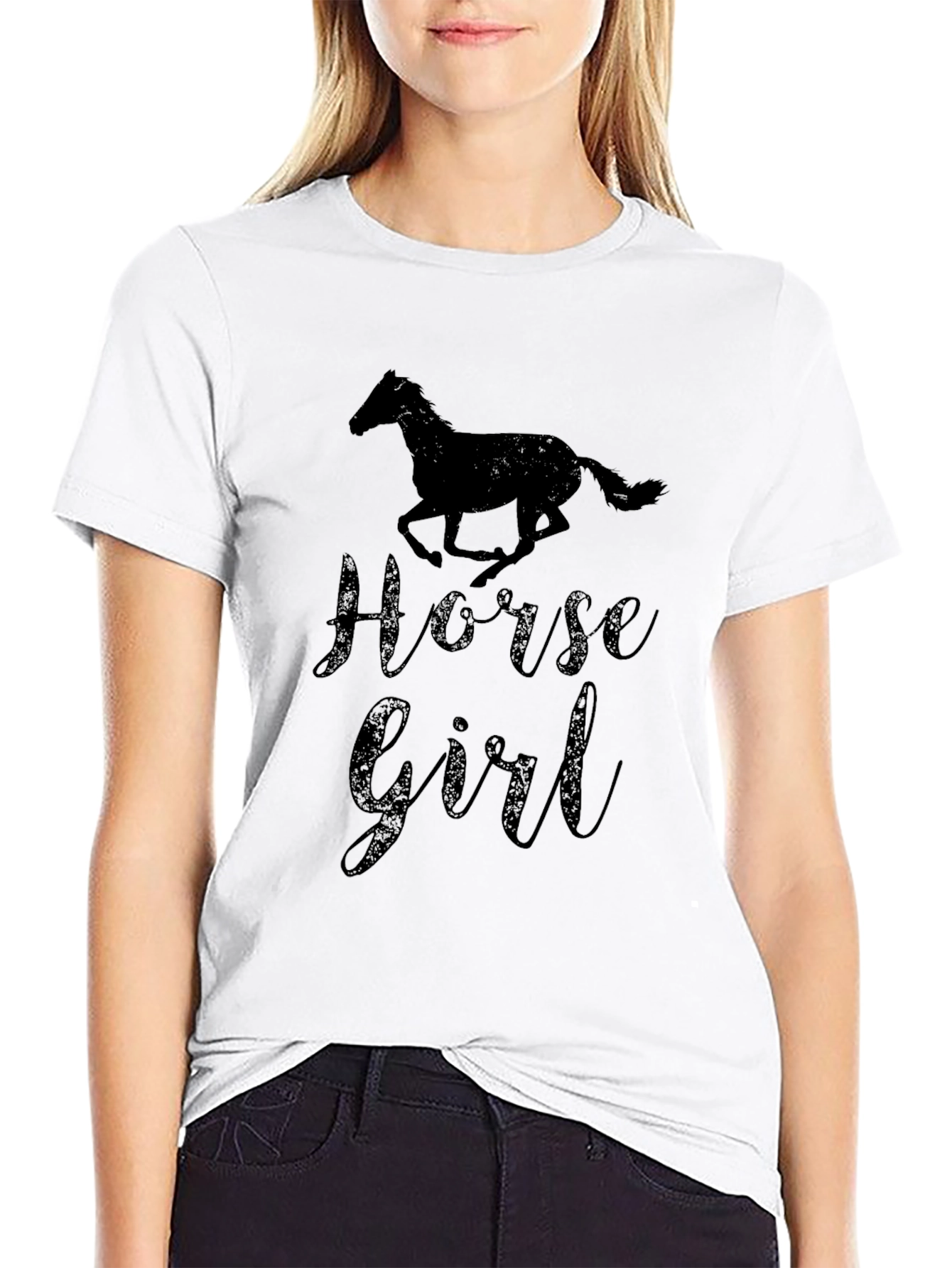 Horse Girl T-Shirt - Black Graphic Tee