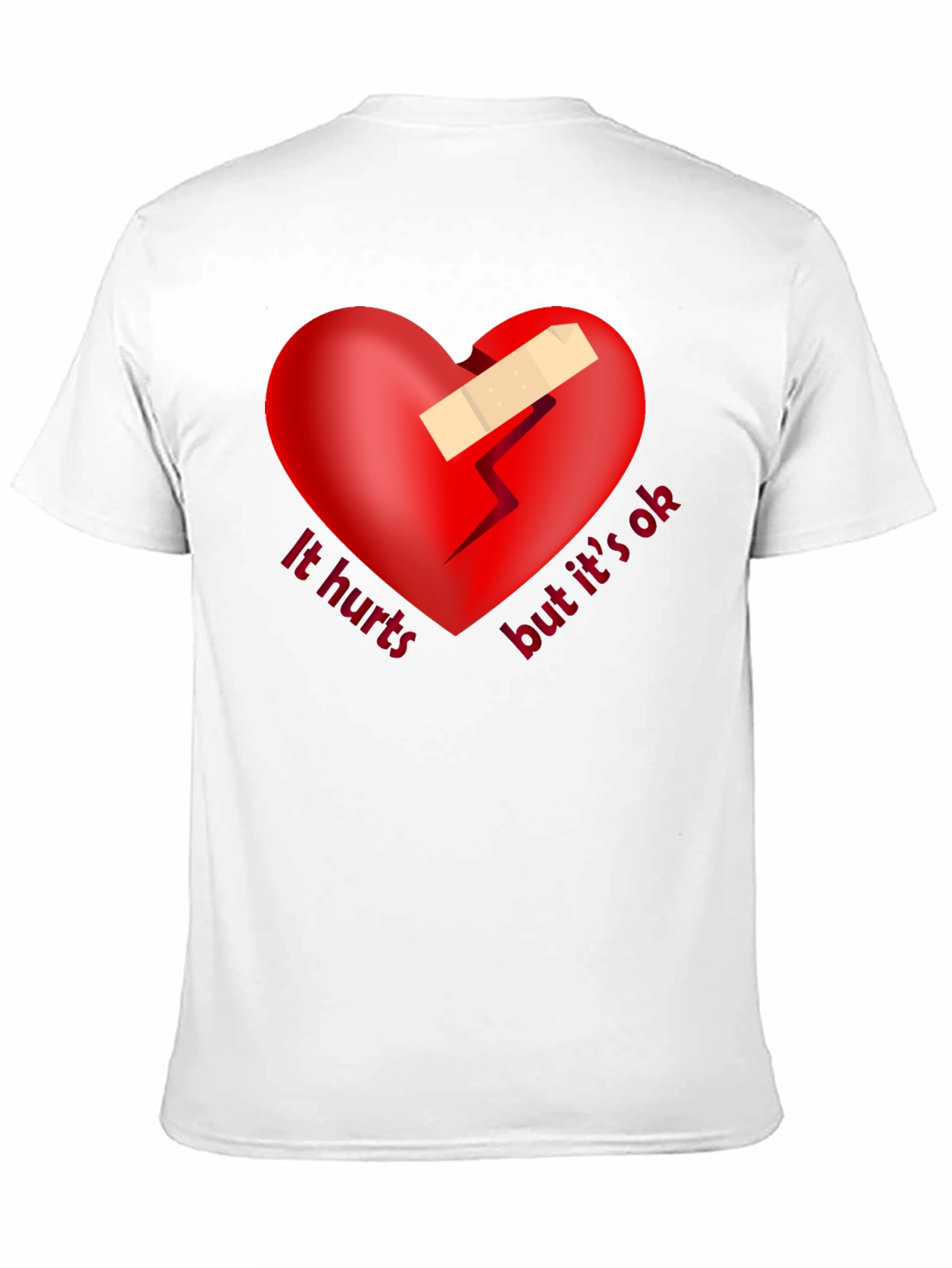 It Hurts But Its Ok Graphic Tee - Black