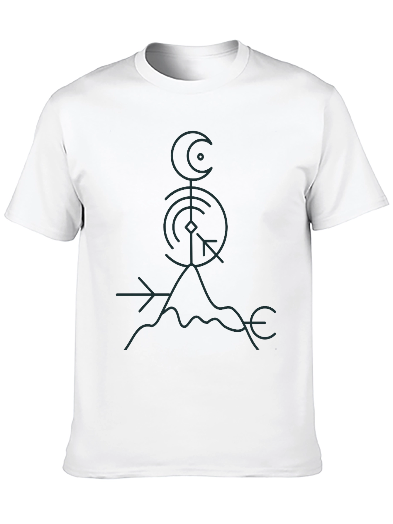 Mystic Symbol Graphic Tee - Black Cotton T-Shirt