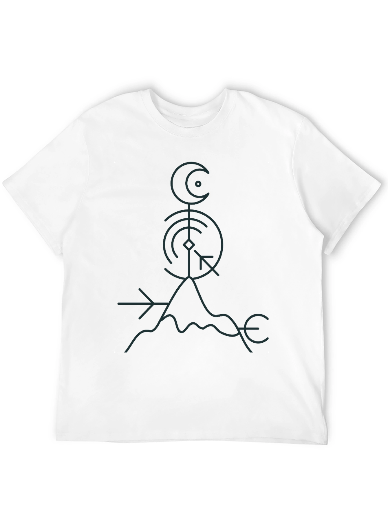 Mystic Symbol Graphic Tee - Black Cotton T-Shirt