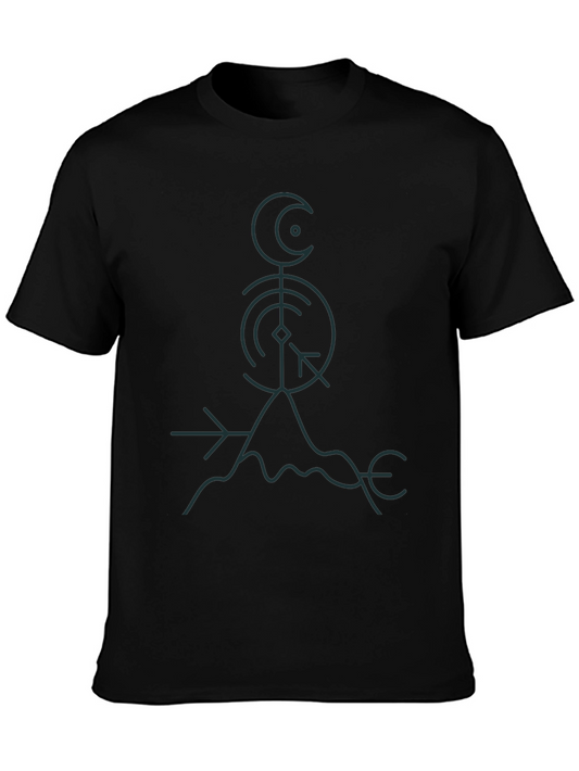 Mystic Symbol Graphic Tee - Black Cotton T-Shirt