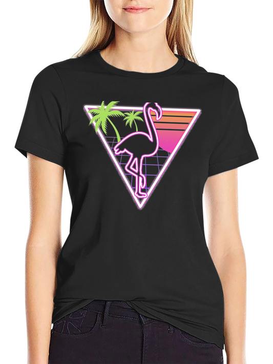 Retro Flamingo T-Shirt - Vaporwave Style