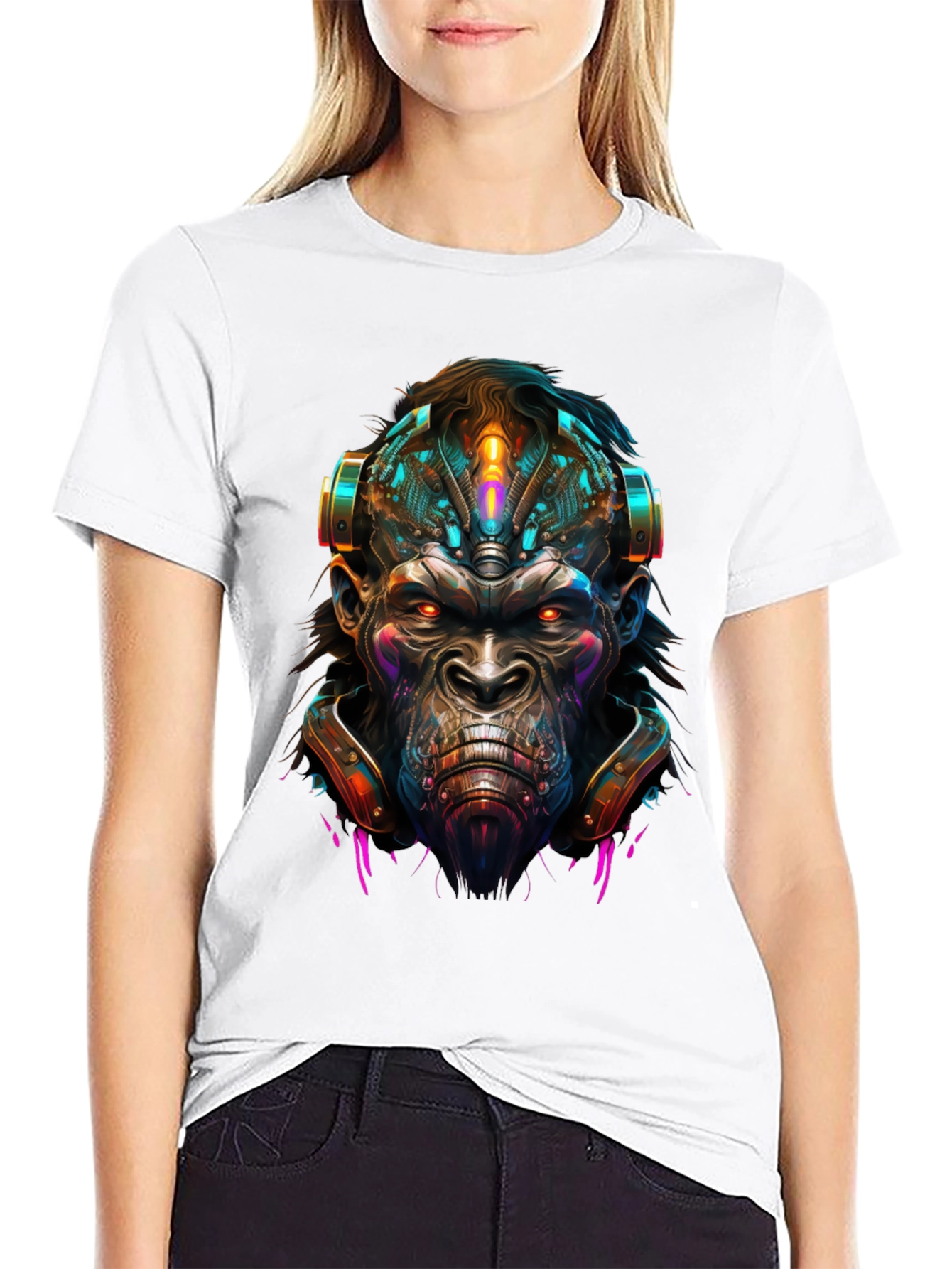 Cyber Ape T-Shirt - Futuristic Graphic Tee
