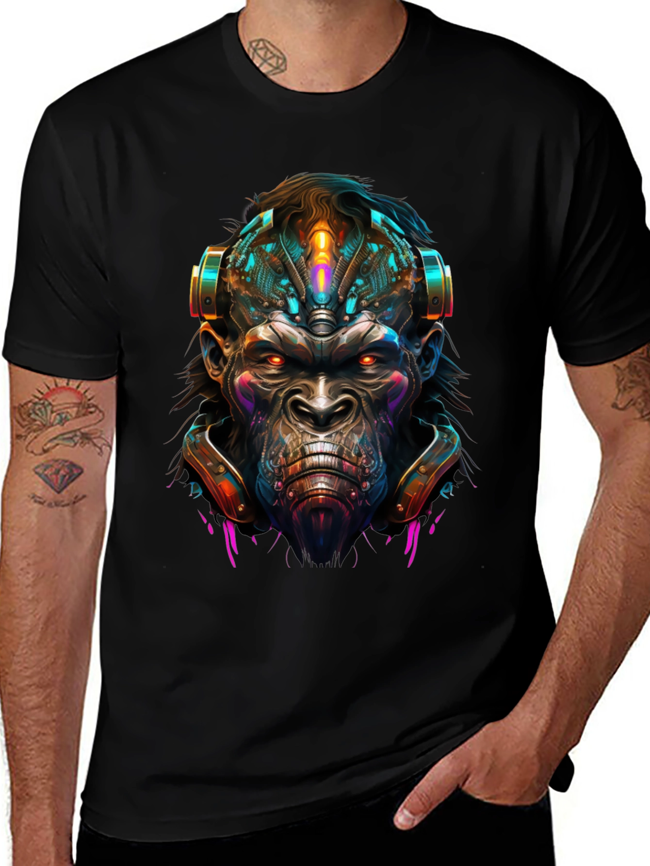 Cyber Ape T-Shirt - Futuristic Graphic Tee