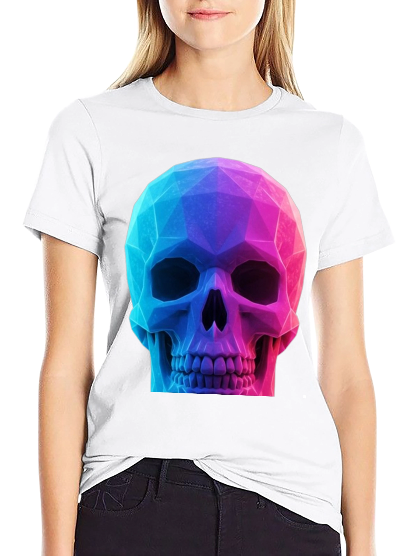 Geometric Skull Graphic T-Shirt