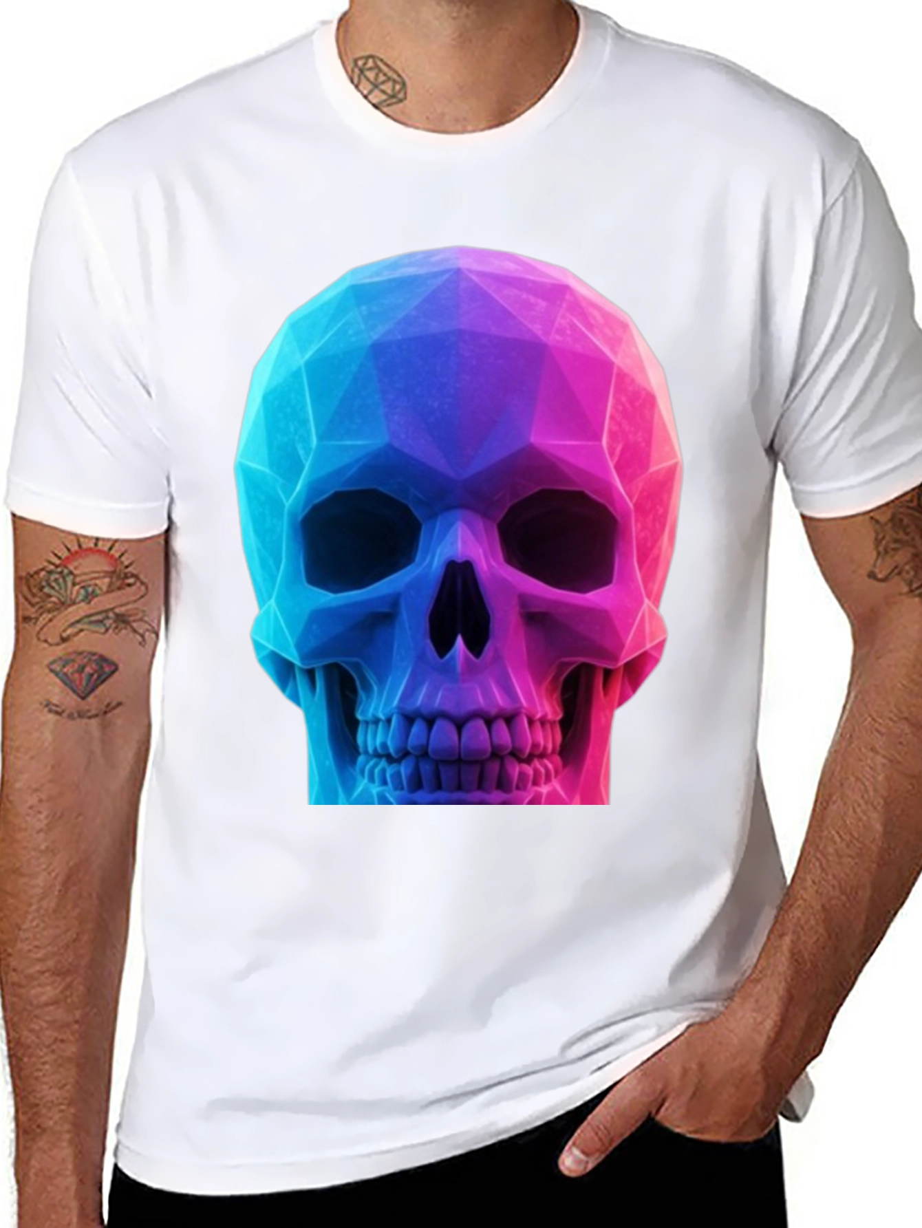 Geometric Skull Graphic T-Shirt