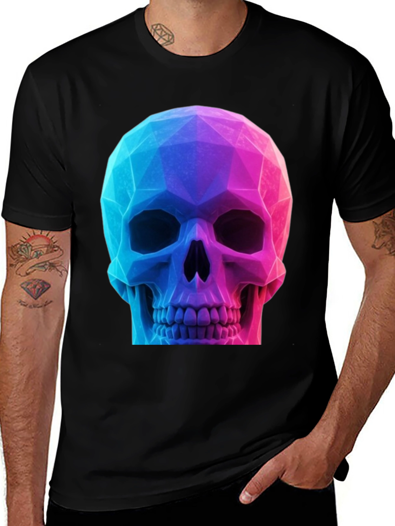 Geometric Skull Graphic T-Shirt