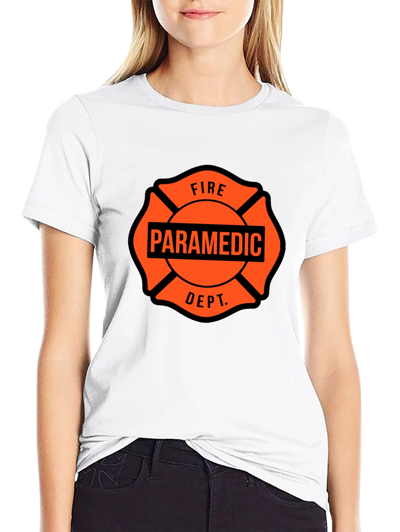 Paramedic Fire Dept. Maltese Cross T-Shirt