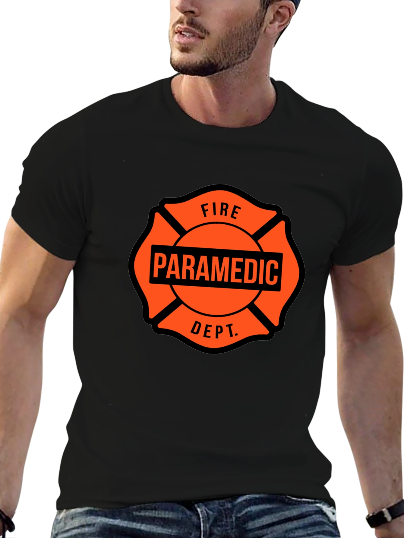 Paramedic Fire Dept. Maltese Cross T-Shirt