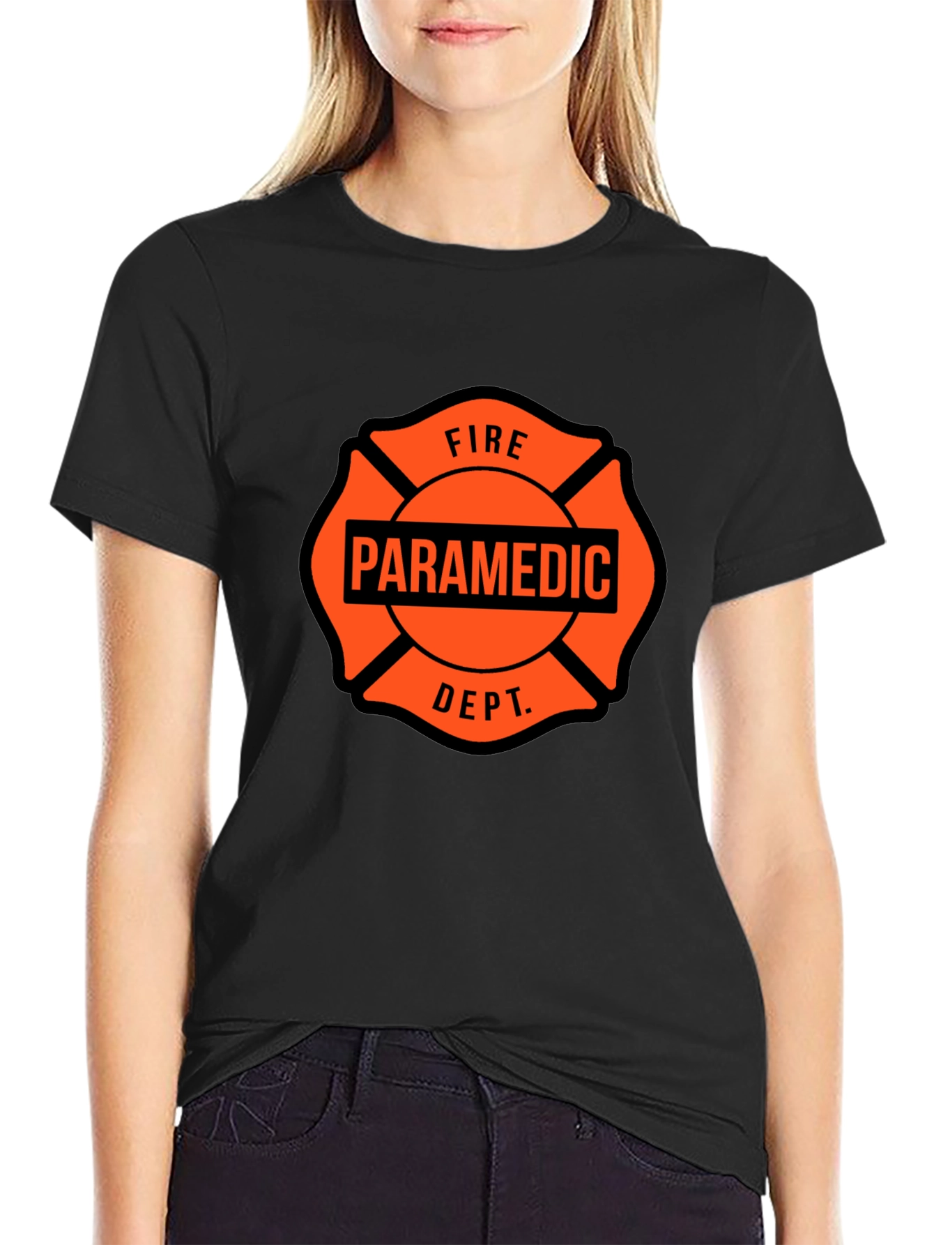 Paramedic Fire Dept. Maltese Cross T-Shirt