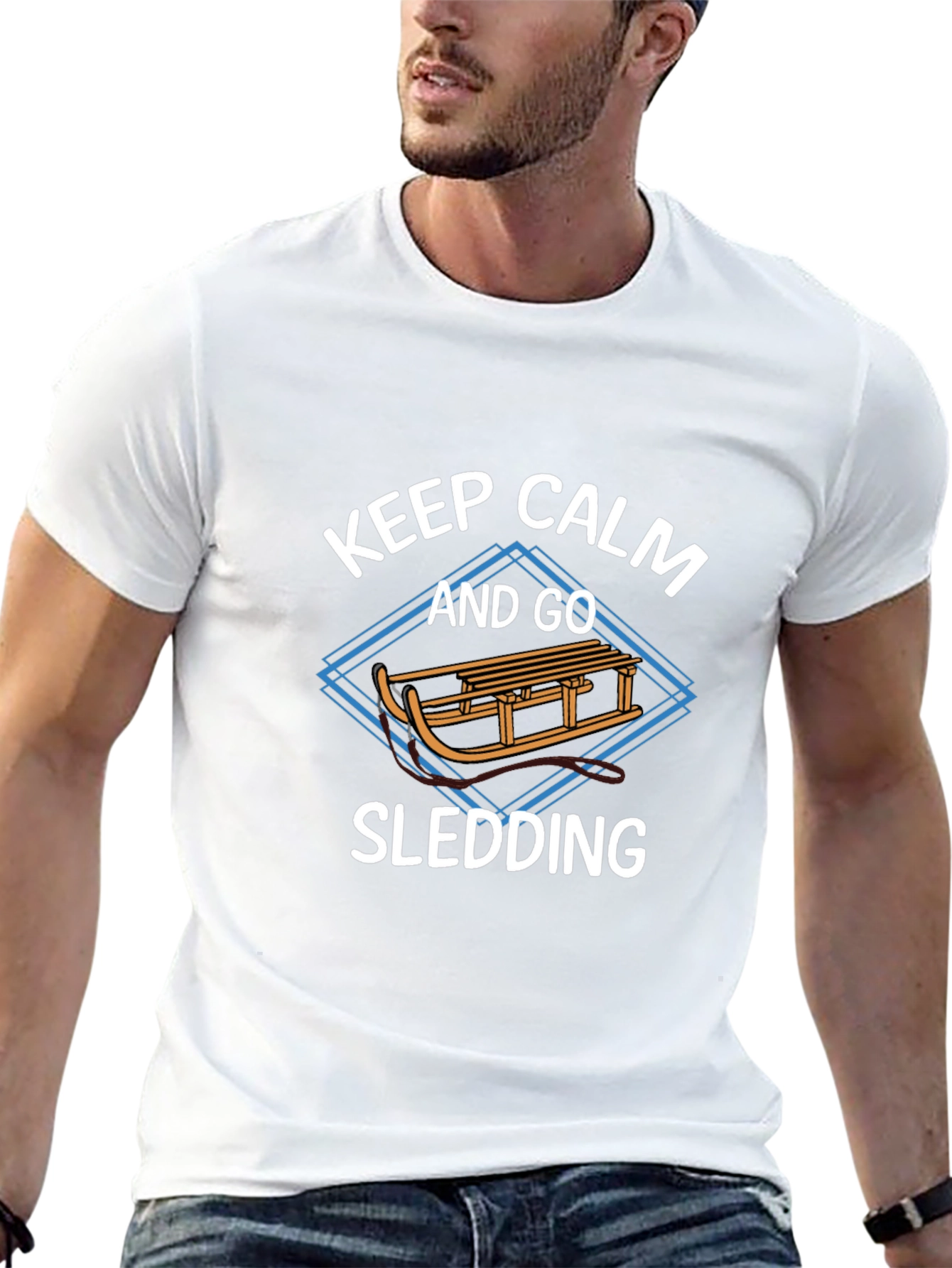 Keep Calm and Go Sledding Graphic Tee