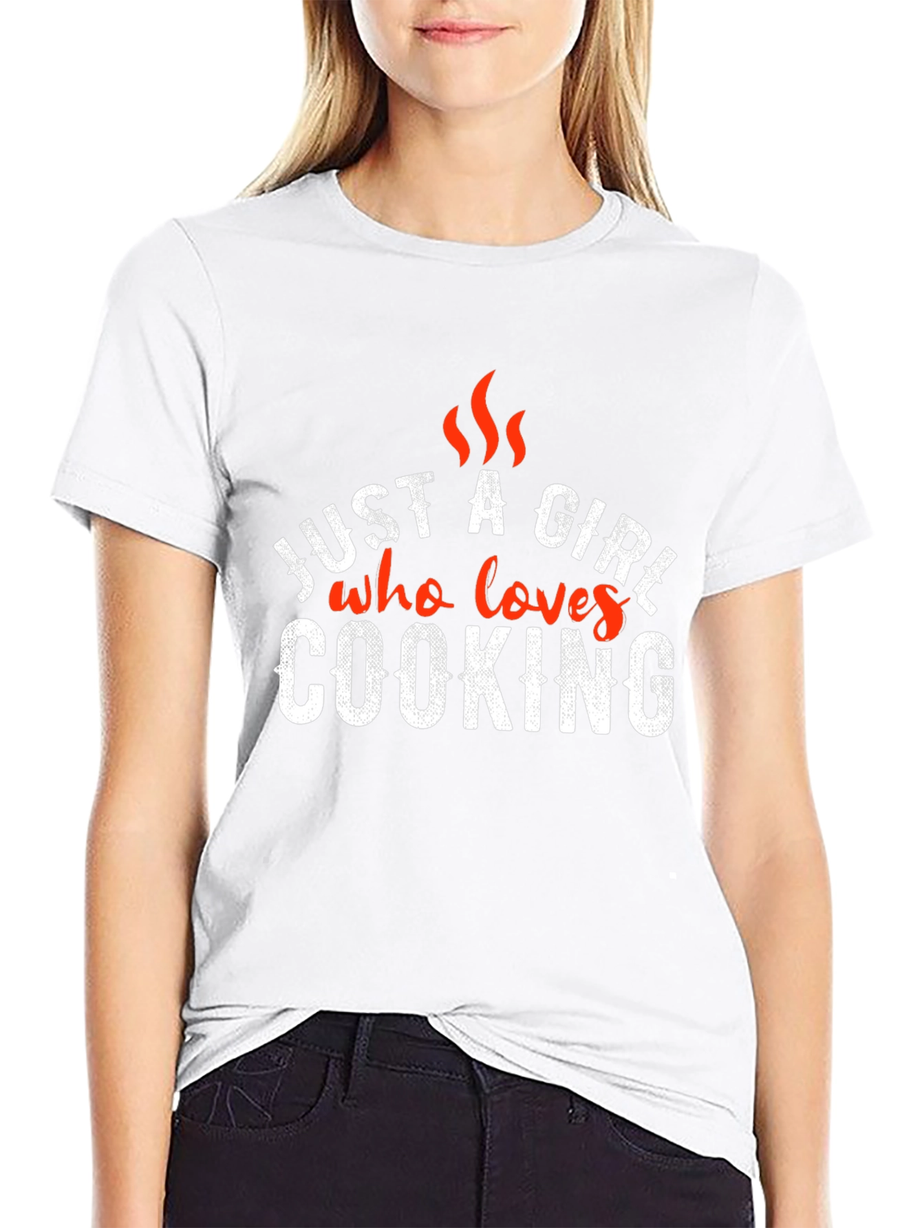 Just A Girl Who Loves Cooking - Novelty T-Shirt