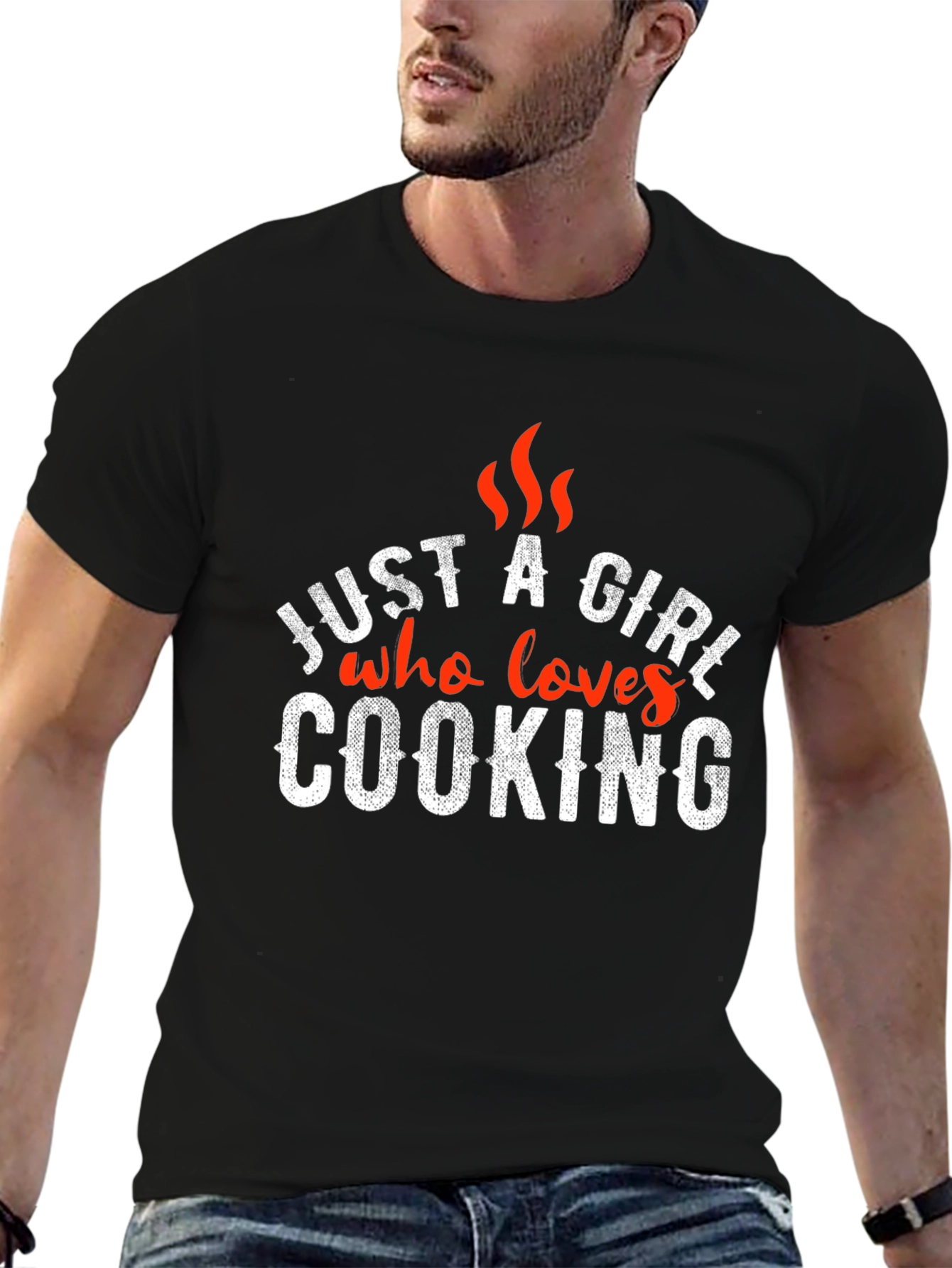 Just A Girl Who Loves Cooking - Novelty T-Shirt