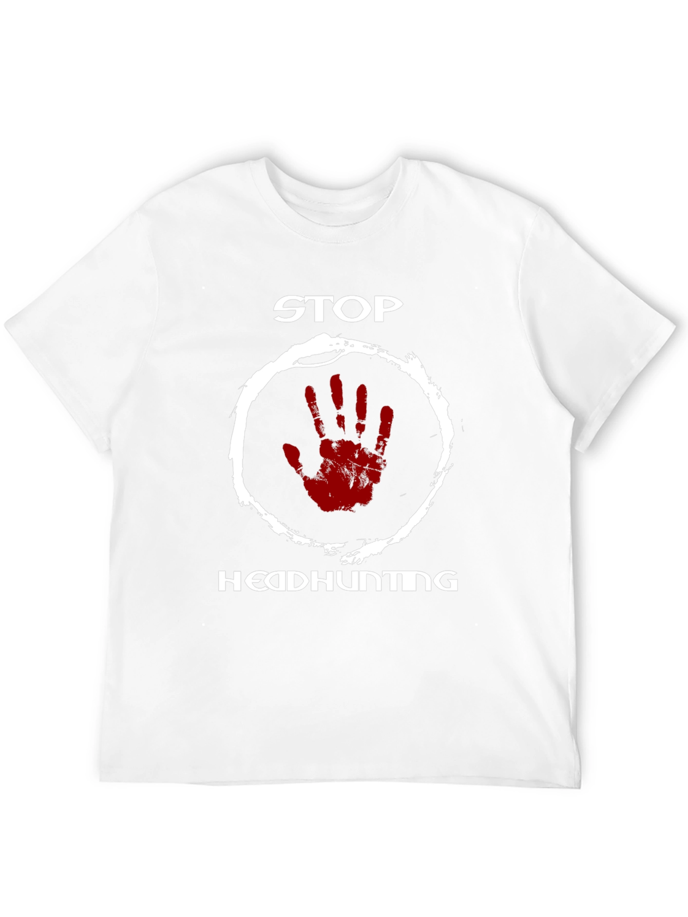 Stop Headhunting T-Shirt - Black Graphic Print
