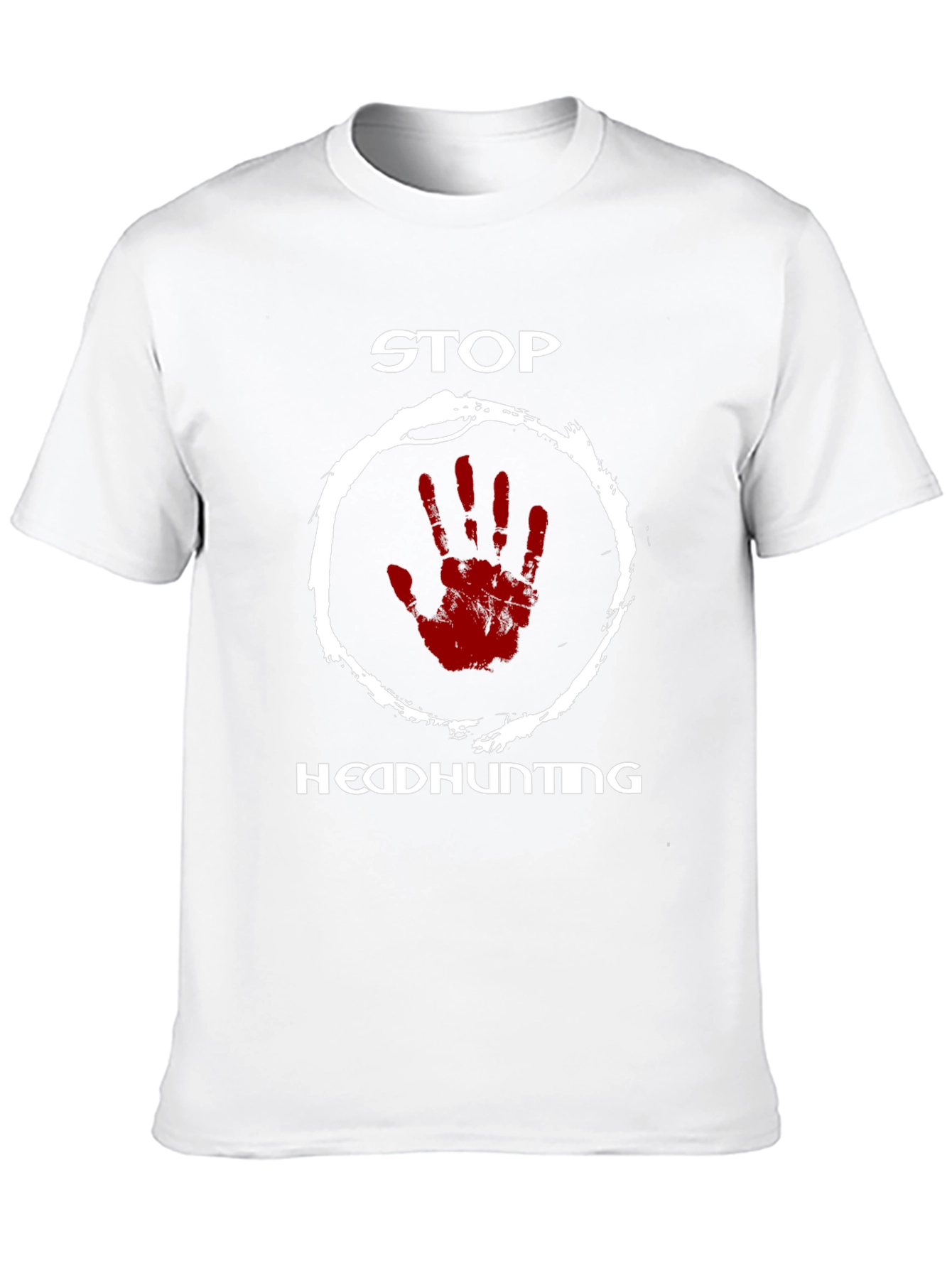 Stop Headhunting T-Shirt - Black Graphic Print
