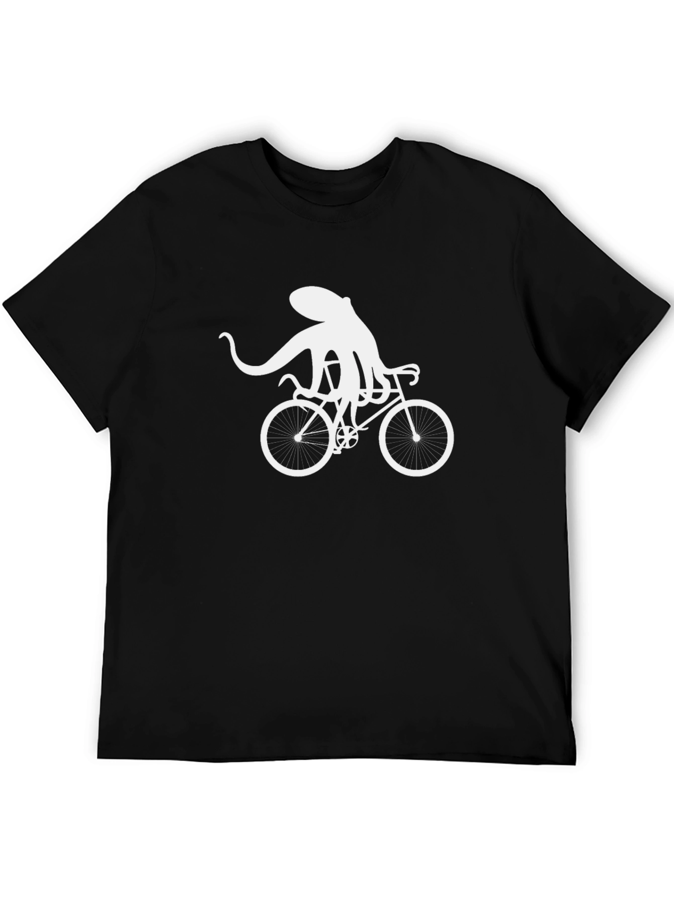 Octopus on Bike Graphic Tee - Quirky Unisex T-Shirt