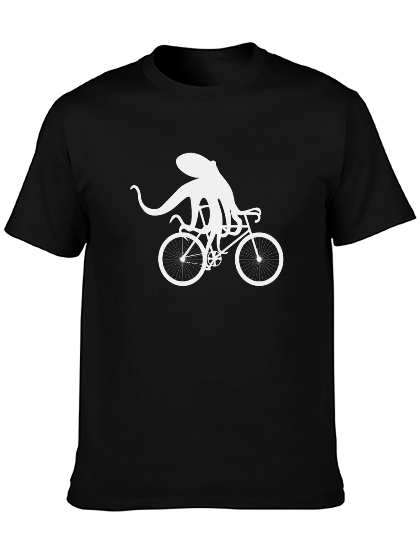 Octopus on Bike Graphic Tee - Quirky Unisex T-Shirt
