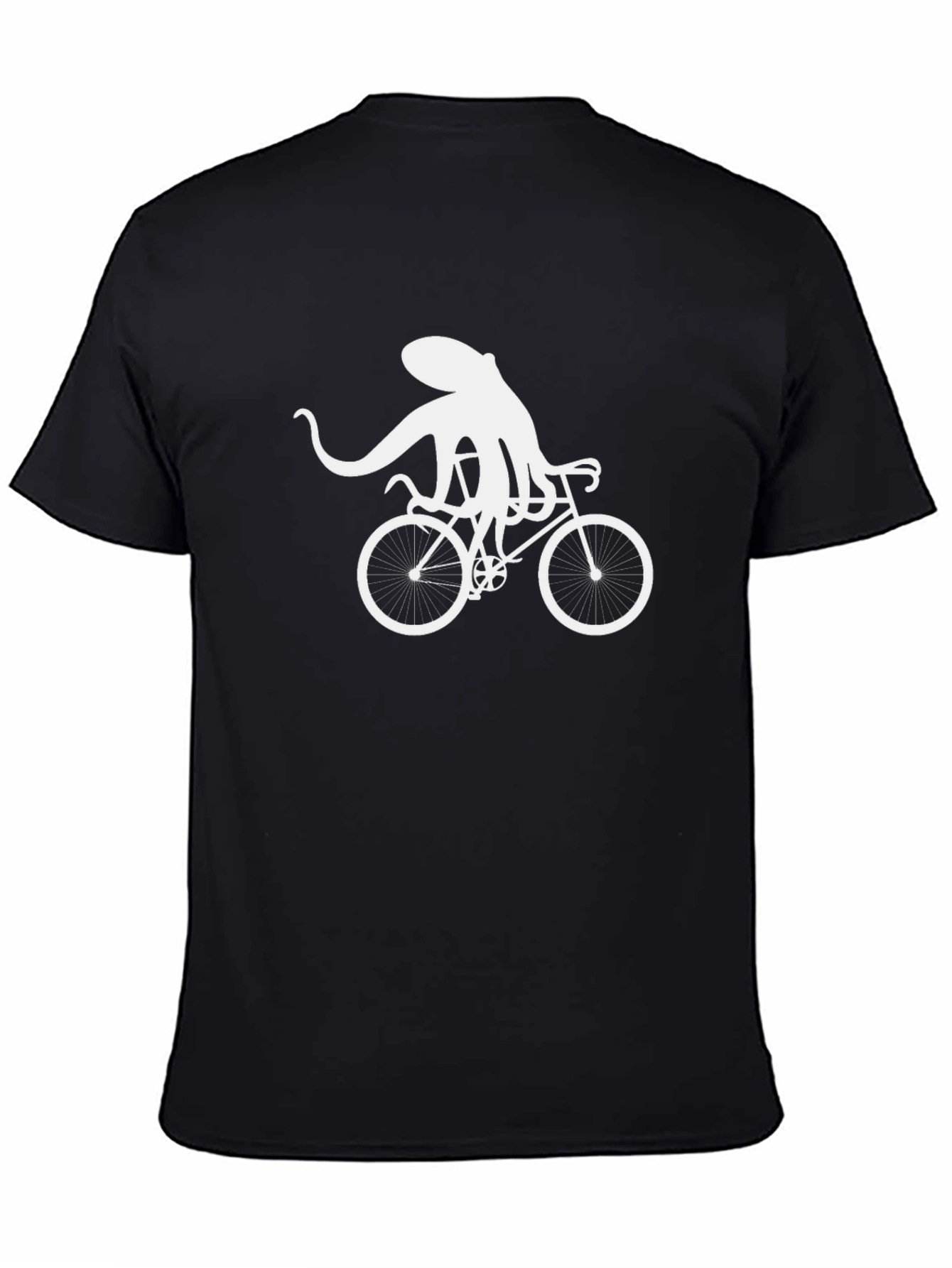 Octopus on Bike Graphic Tee - Quirky Unisex T-Shirt