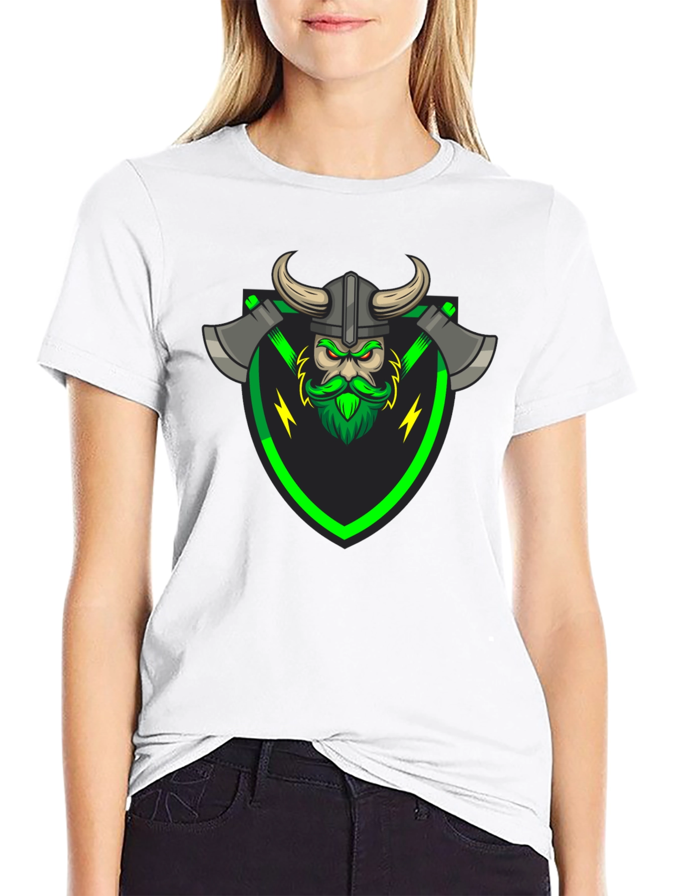 Viking Warrior Graphic Tee - Black T-Shirt