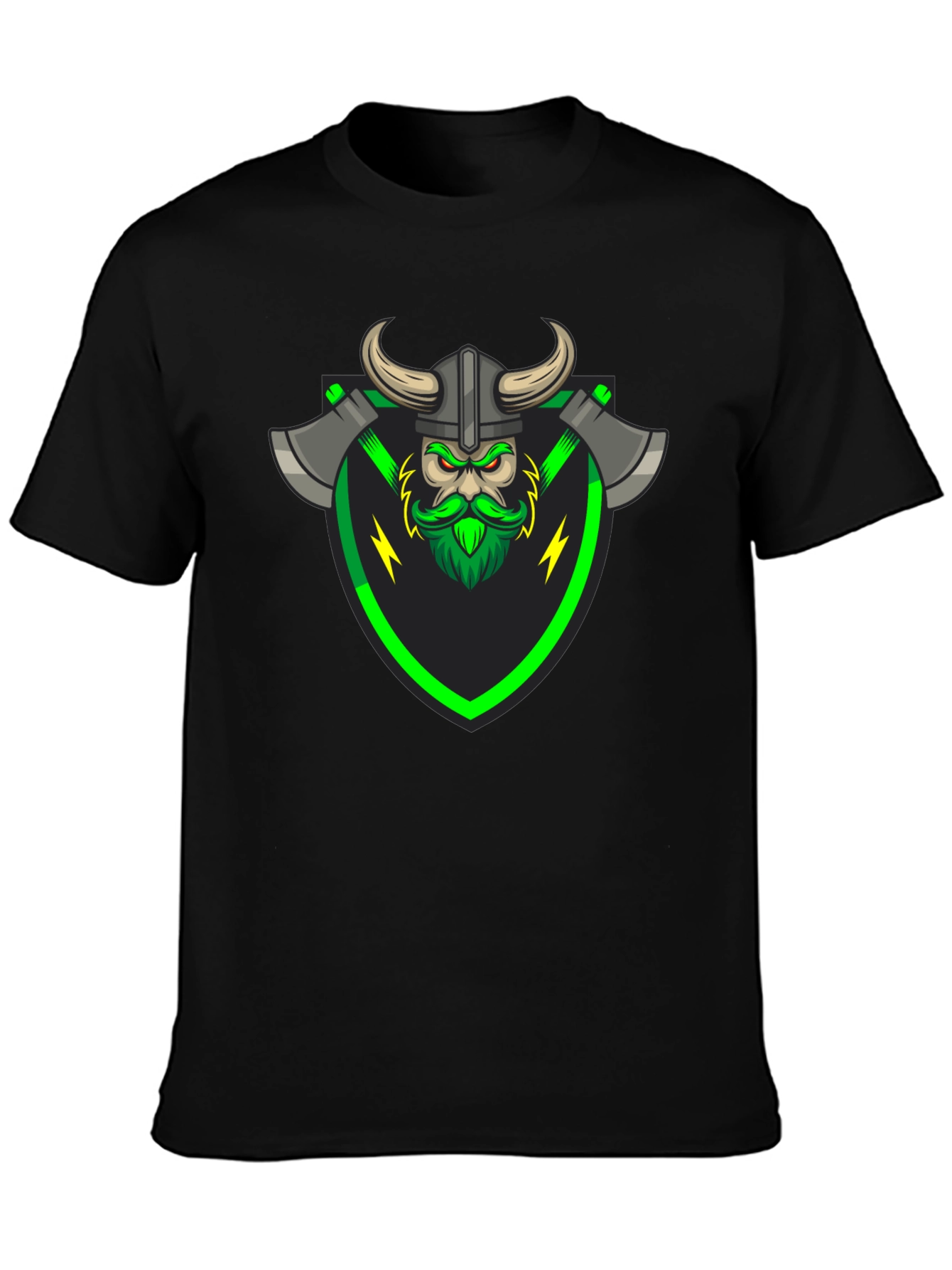 Viking Warrior Graphic Tee - Black T-Shirt