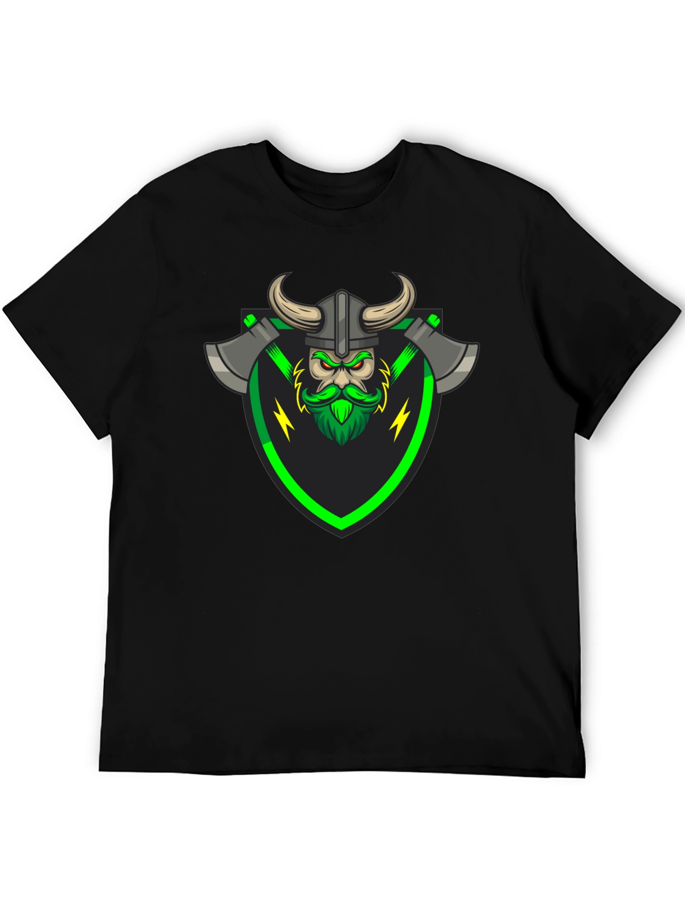 Viking Warrior Graphic Tee - Black T-Shirt