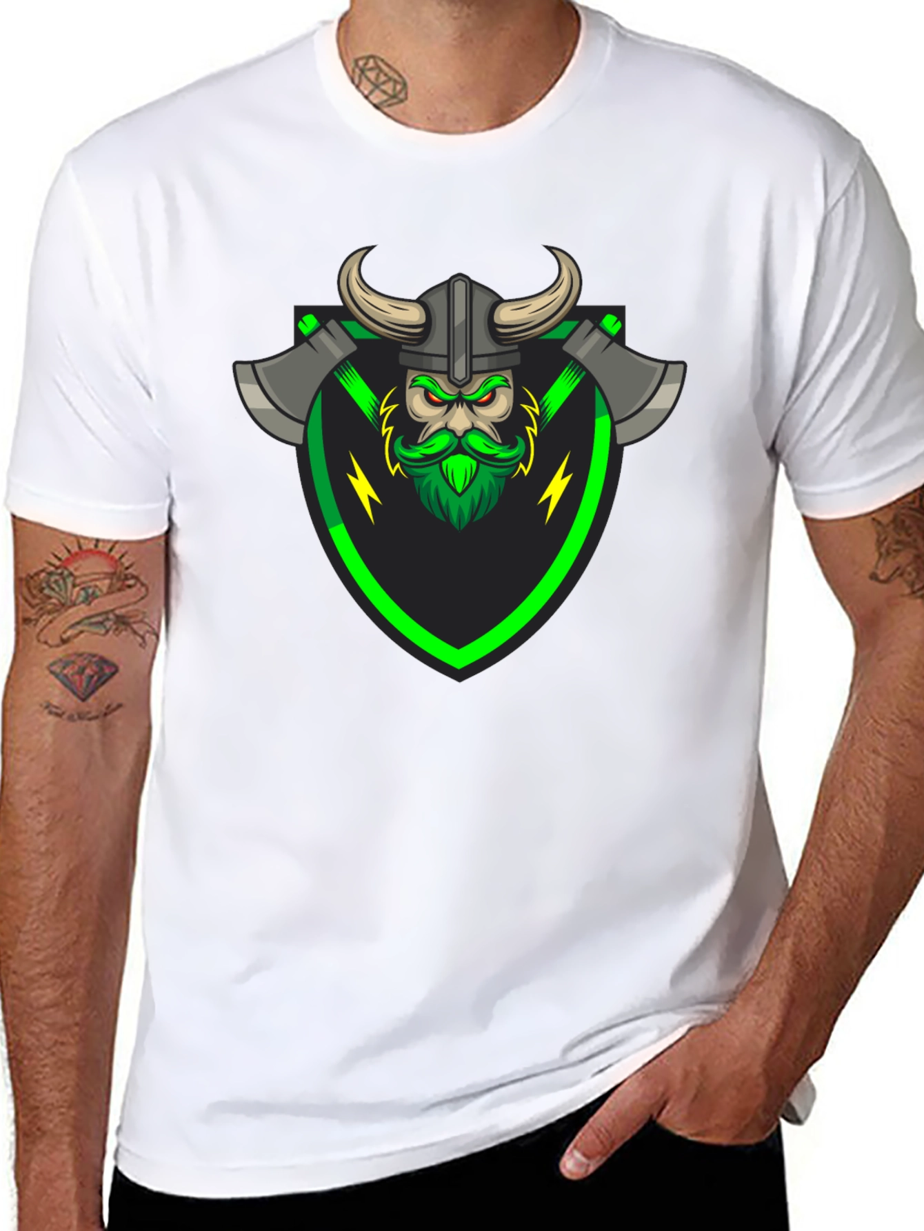 Viking Warrior Graphic Tee - Black T-Shirt