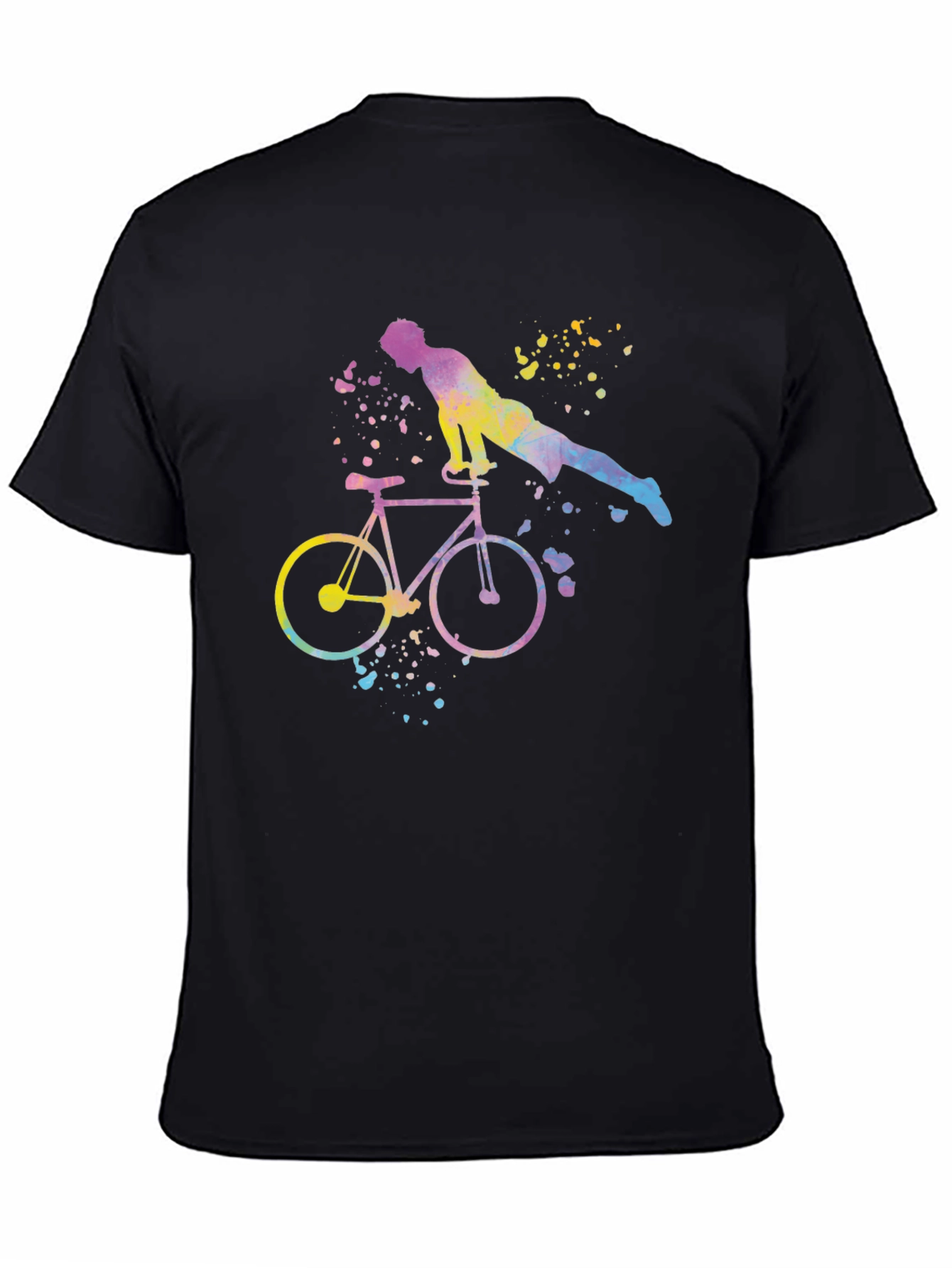 Watercolor Cycling Man T-Shirt
