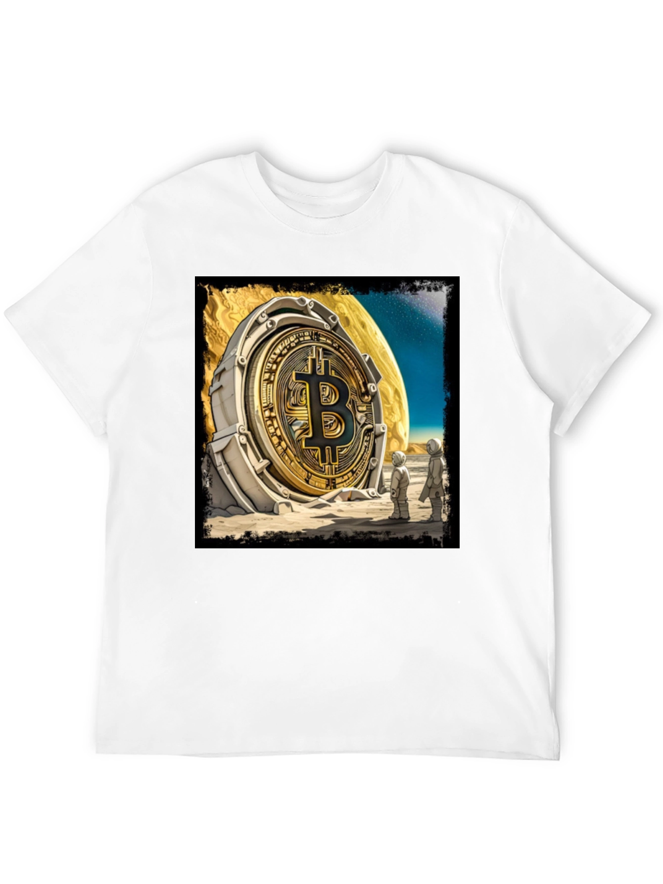 Bitcoin Moon Landing Graphic Tee
