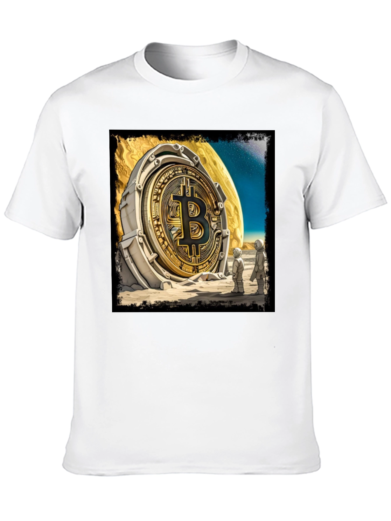 Bitcoin Moon Landing Graphic Tee