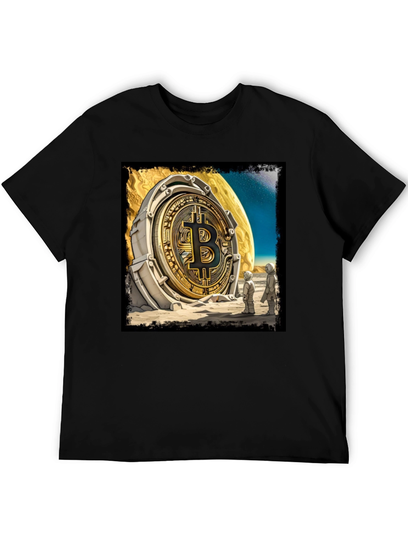 Bitcoin Moon Landing Graphic Tee