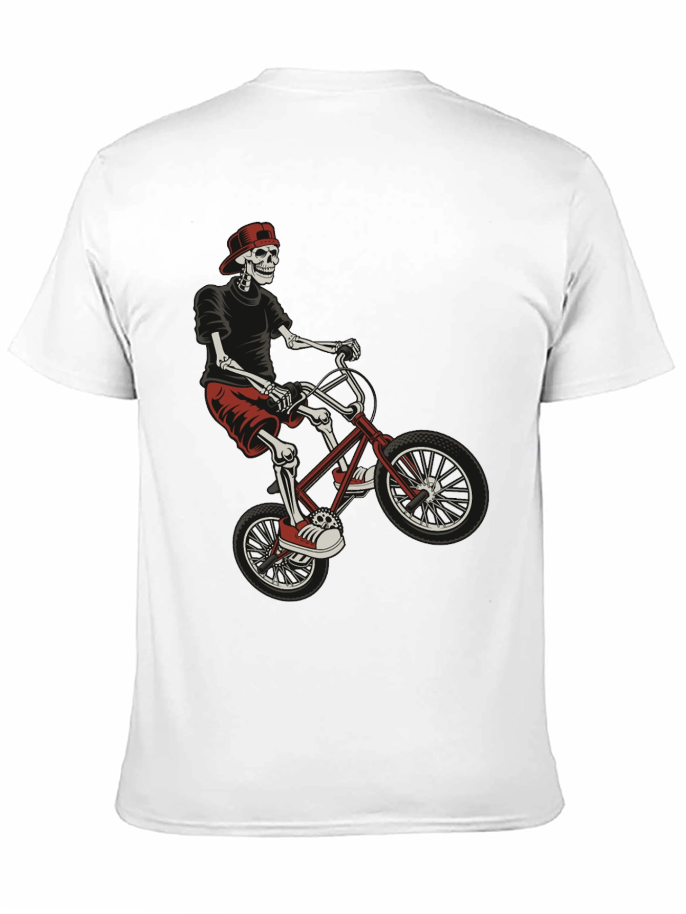 Skeleton BMX Rider Graphic T-Shirt