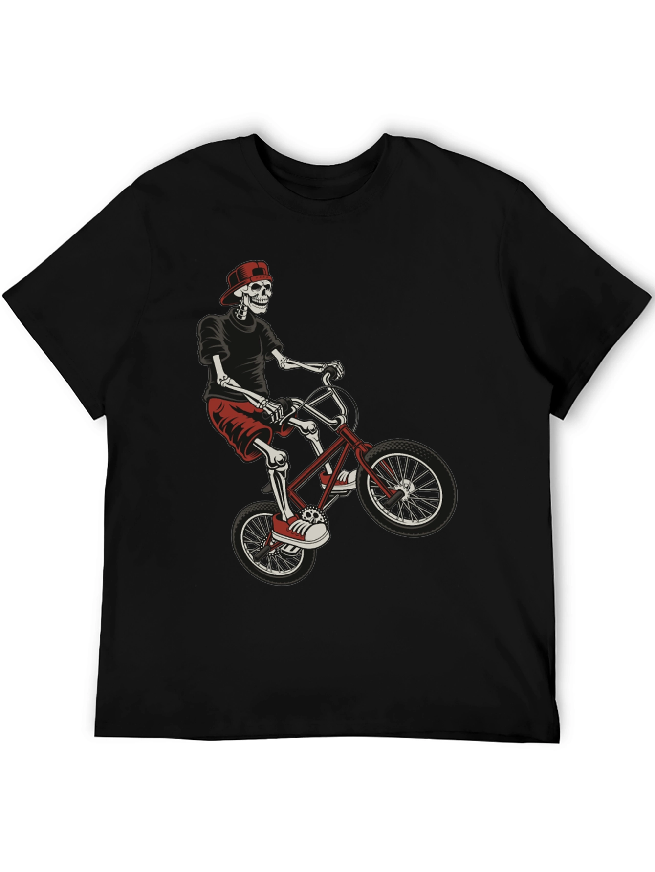 Skeleton BMX Rider Graphic T-Shirt