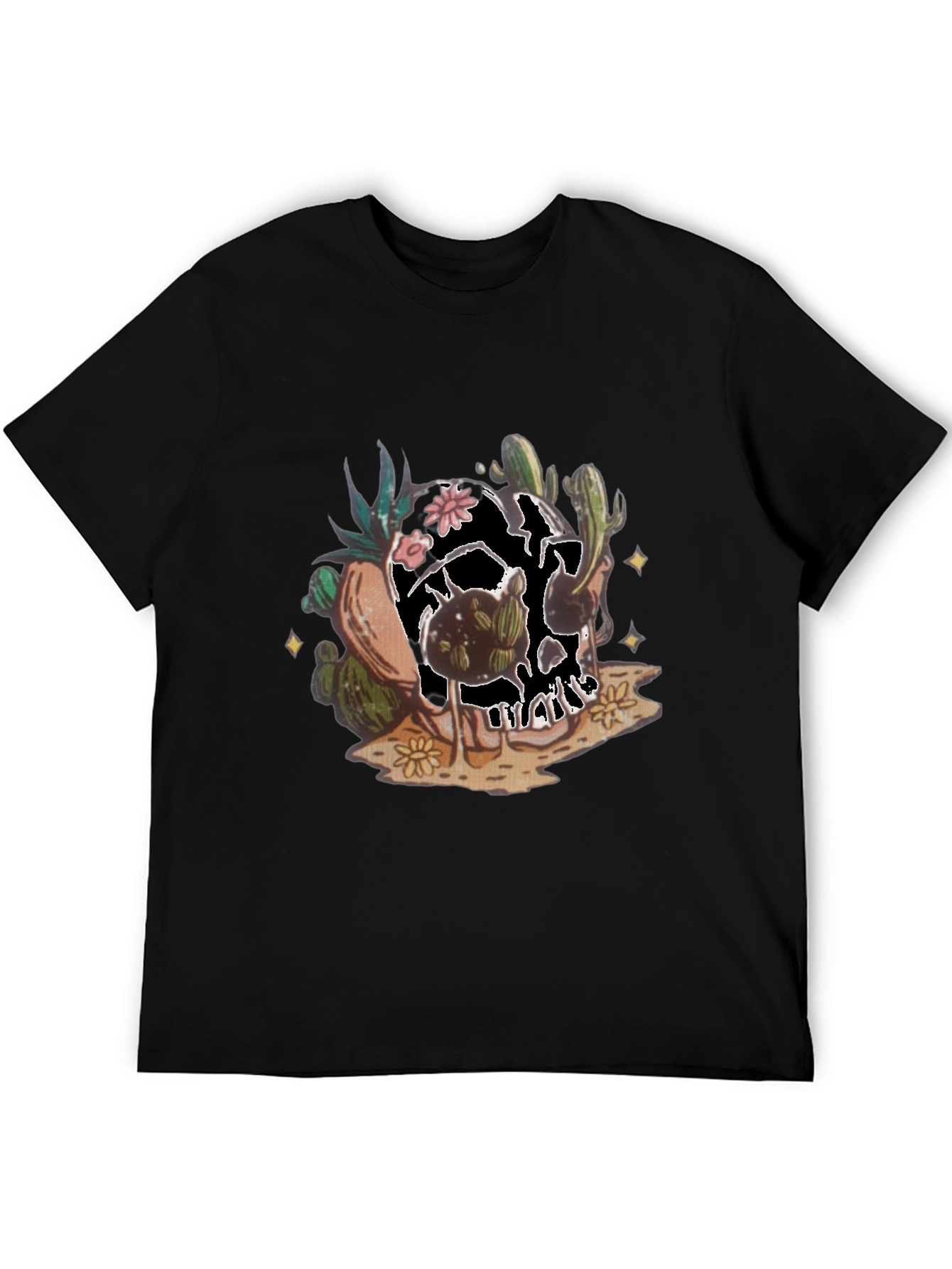 Cactus Skull Graphic Tee - Unique Desert Style