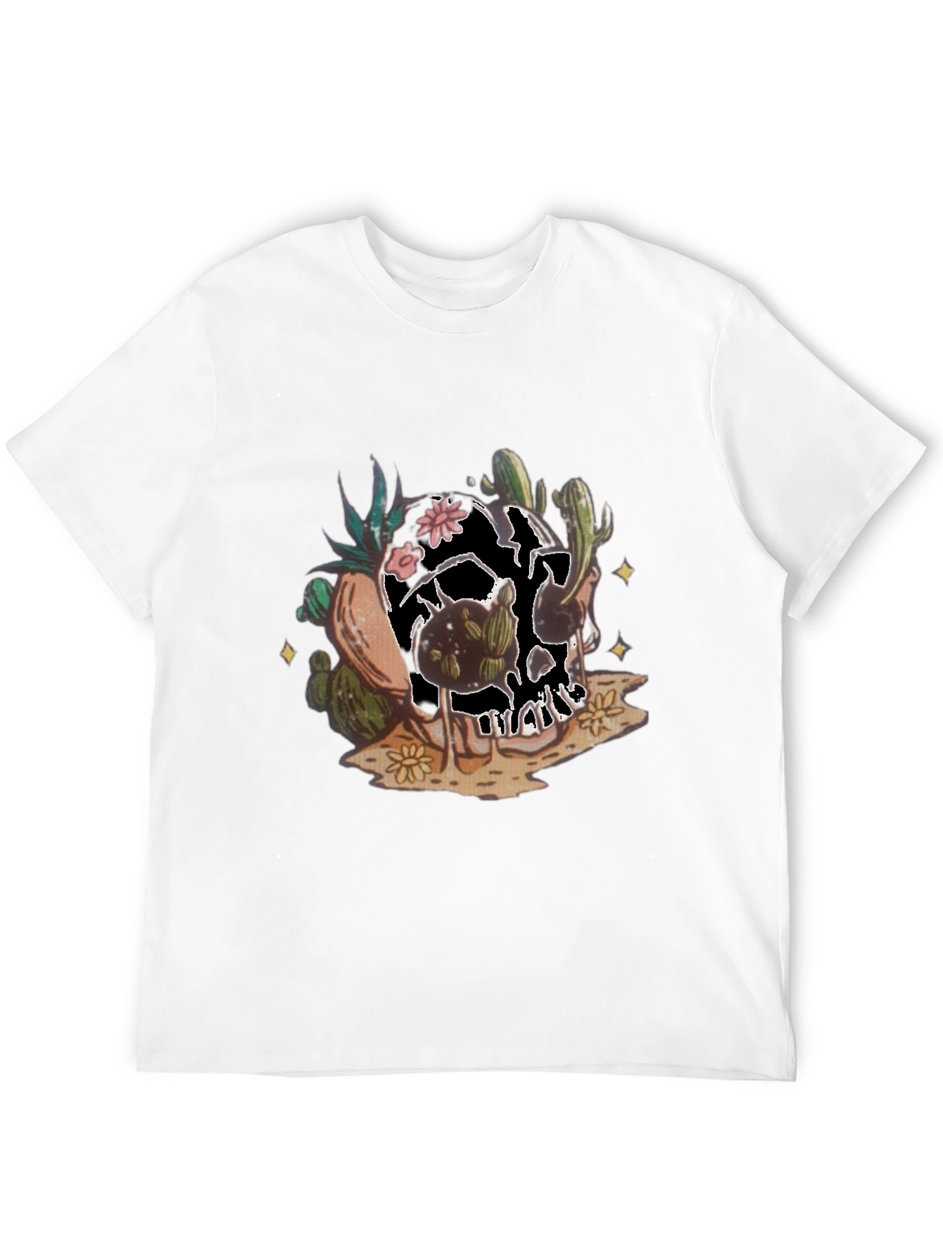 Cactus Skull Graphic Tee - Unique Desert Style
