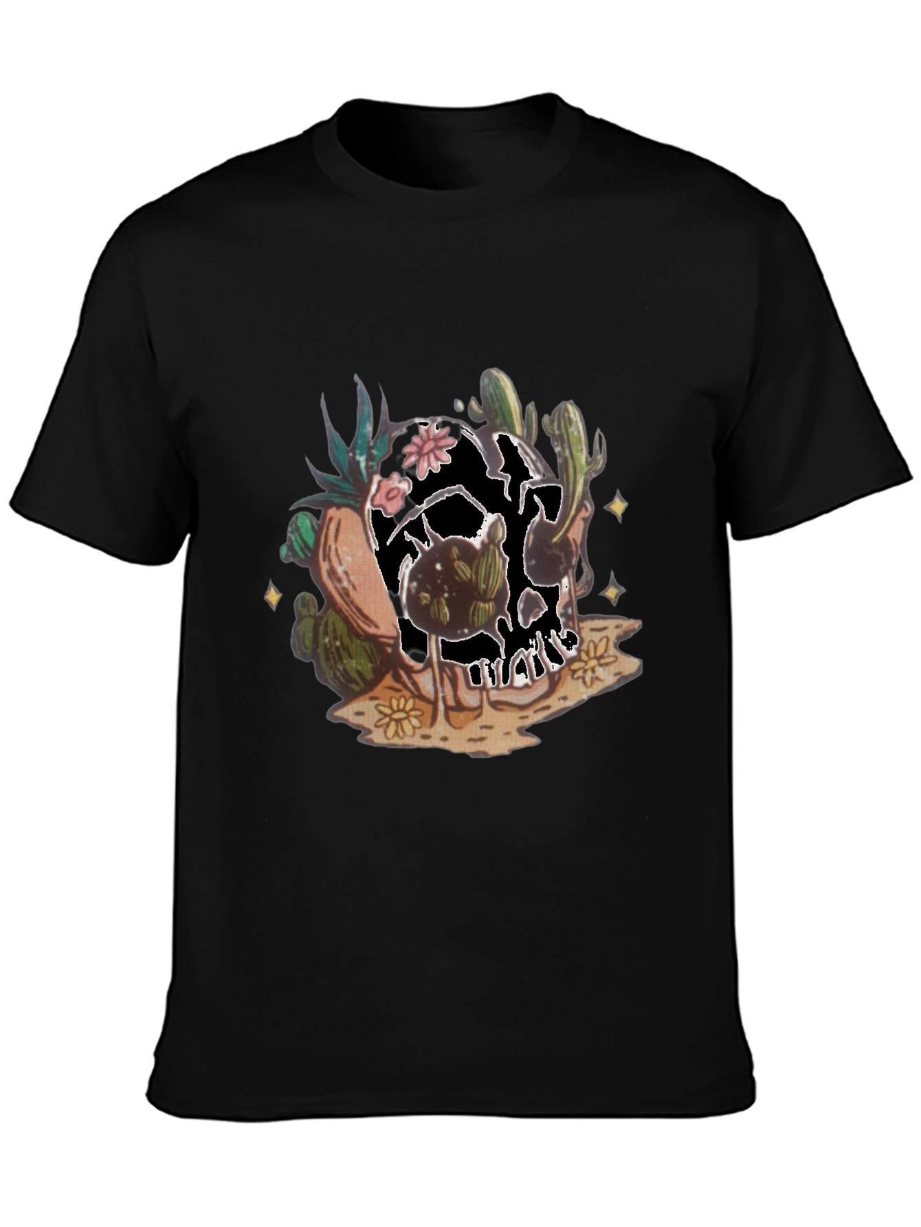 Cactus Skull Graphic Tee - Unique Desert Style