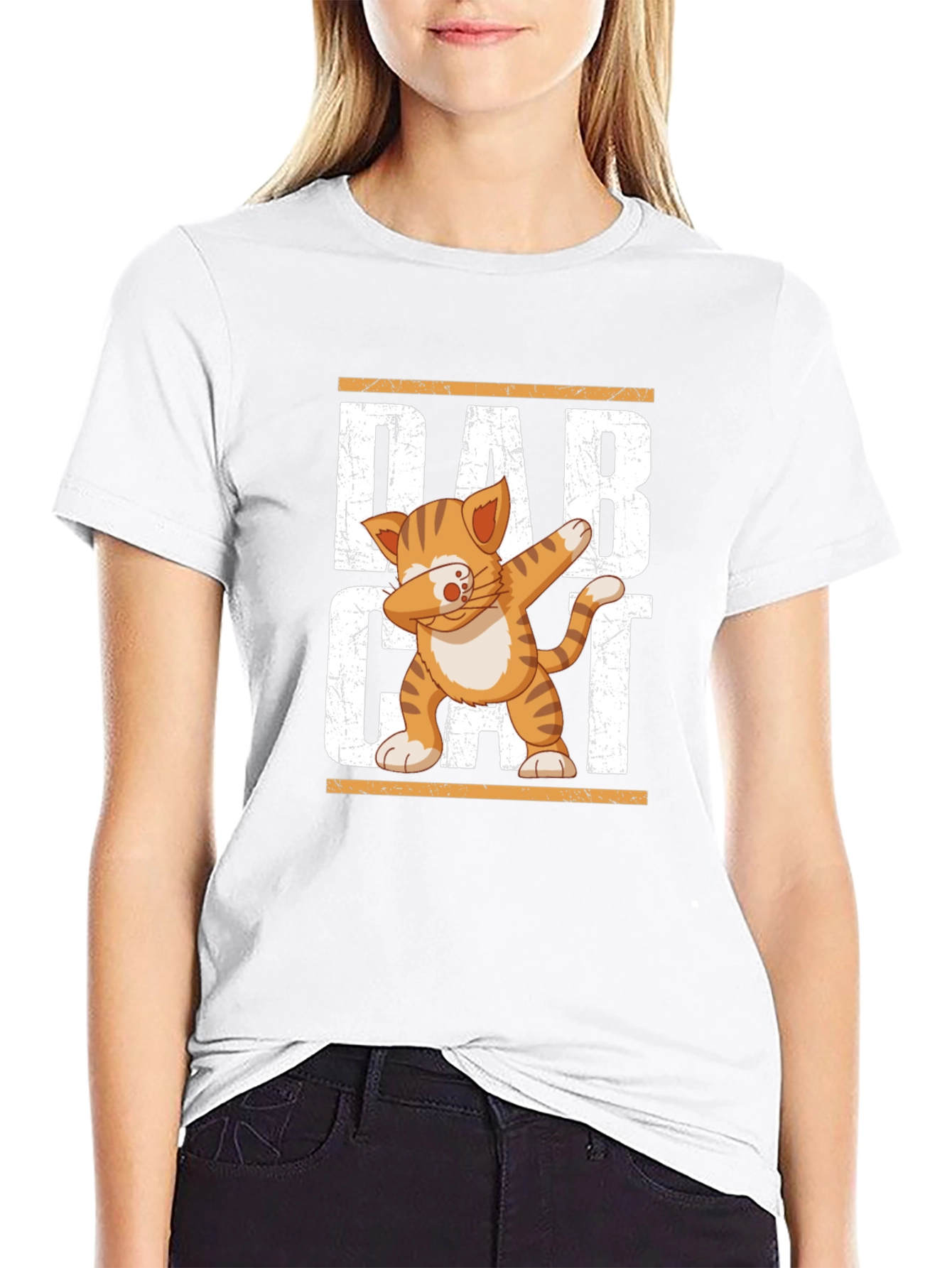 Dabbing Cat Graphic T-Shirt