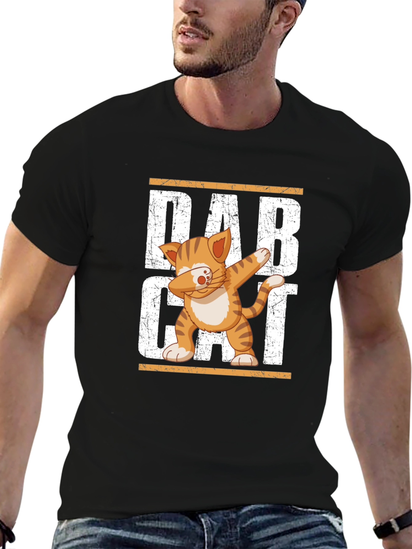 Dabbing Cat Graphic T-Shirt