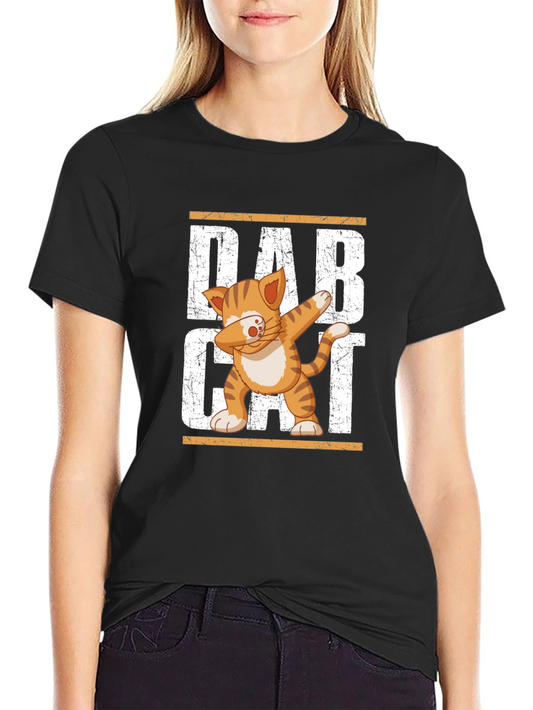 Dabbing Cat Graphic T-Shirt