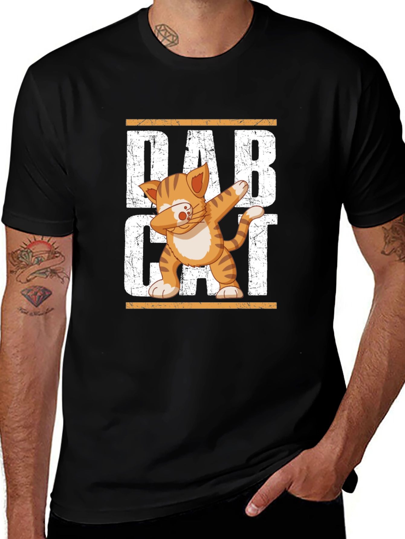 Dabbing Cat Graphic T-Shirt