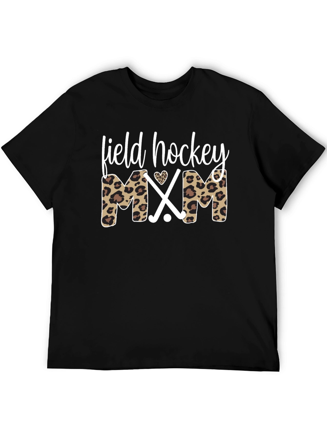 Field Hockey Mom Leopard Print T-Shirt