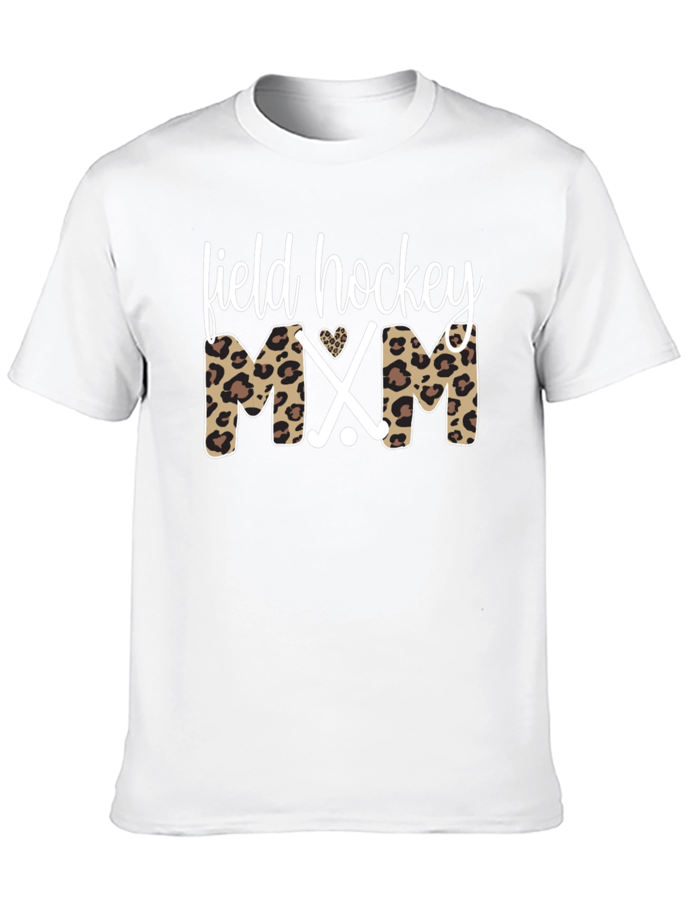Field Hockey Mom Leopard Print T-Shirt