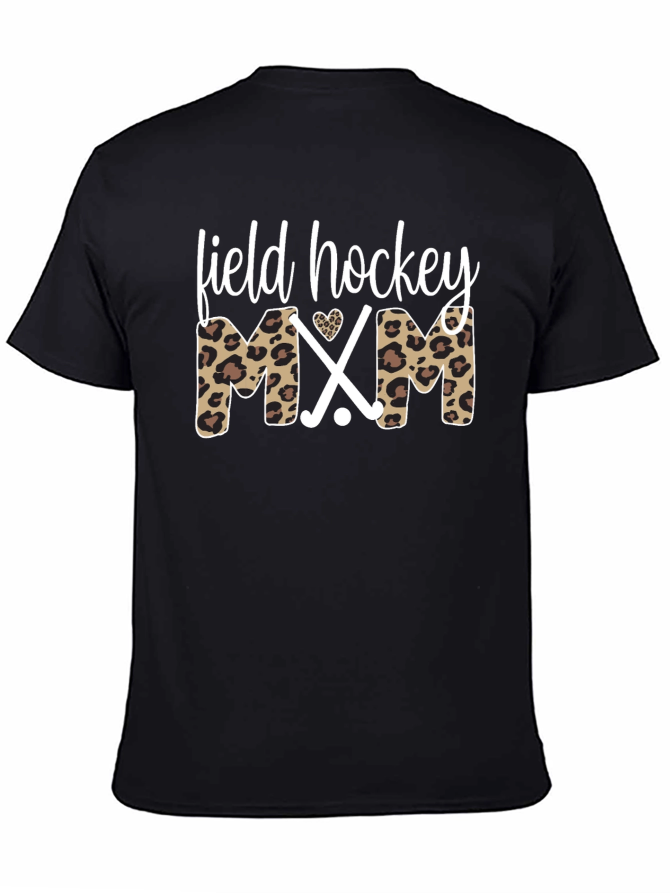 Field Hockey Mom Leopard Print T-Shirt