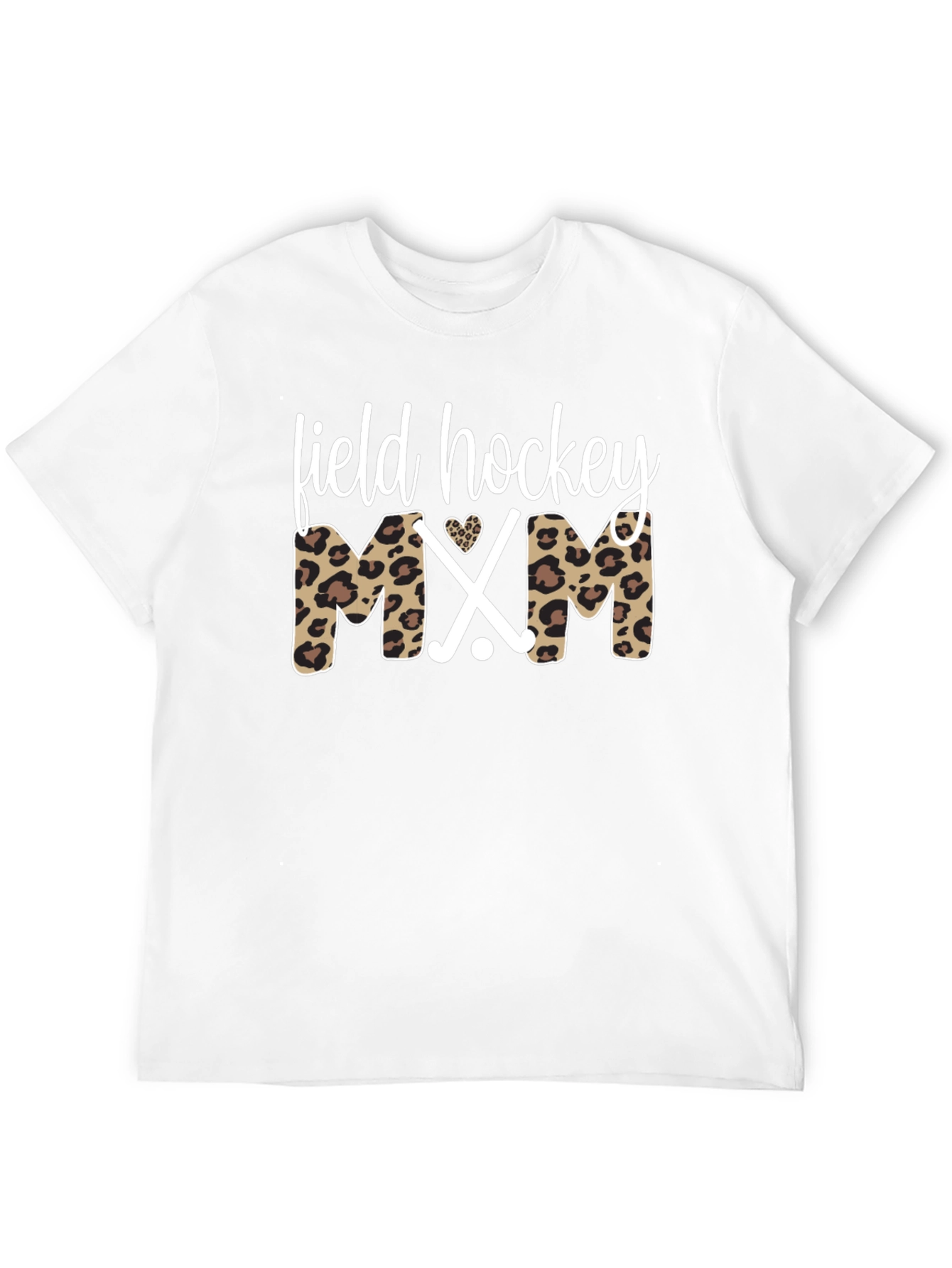 Field Hockey Mom Leopard Print T-Shirt
