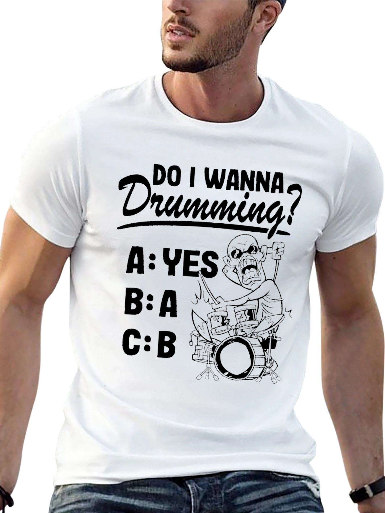 Funny Drumming T-Shirt - Do I Wanna Drumming?