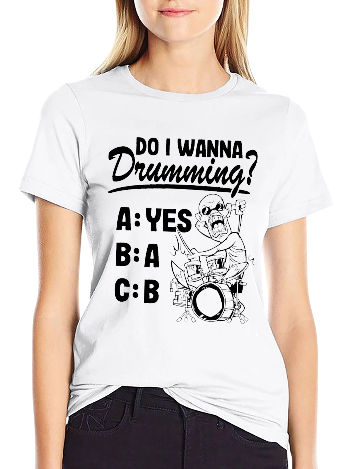 Funny Drumming T-Shirt - Do I Wanna Drumming?